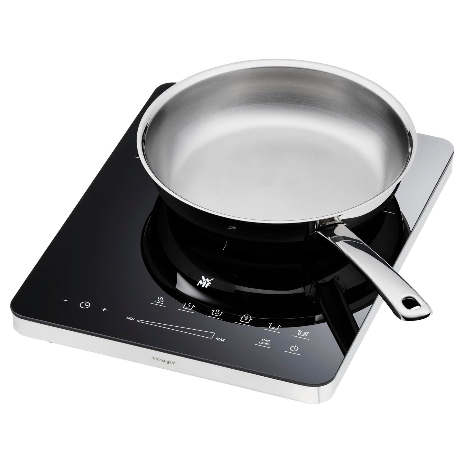 WMF Kult X mobiilne induktsioonpliit, kuni 28 cm, 1 keeduväli, 8 astet, poti tuvastus, puutetundlik ekraan, klaaskeraamika, taimer, 2100 W – lisavaade