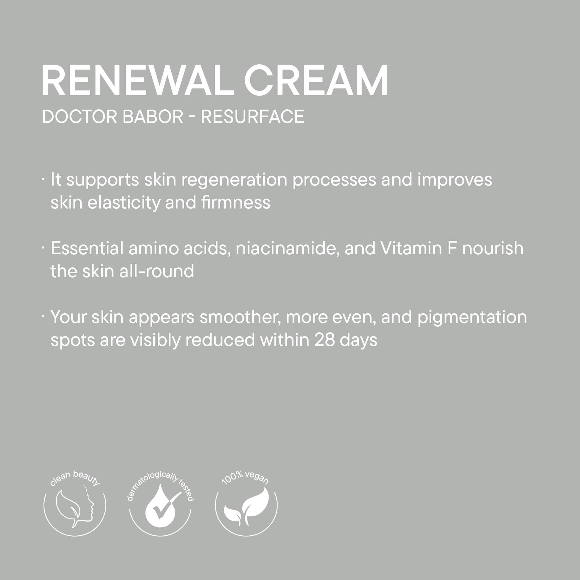 DOCTOR BABOR Renewal Cream | Taastav vananemisvastane ja pigmentatsioonivastane näokreem Pro-Retinool kompleksiga | Särava ja noorusliku naha jaoks | Täiustab naha tekstuuri | Vegan | 50ml – pilt 6