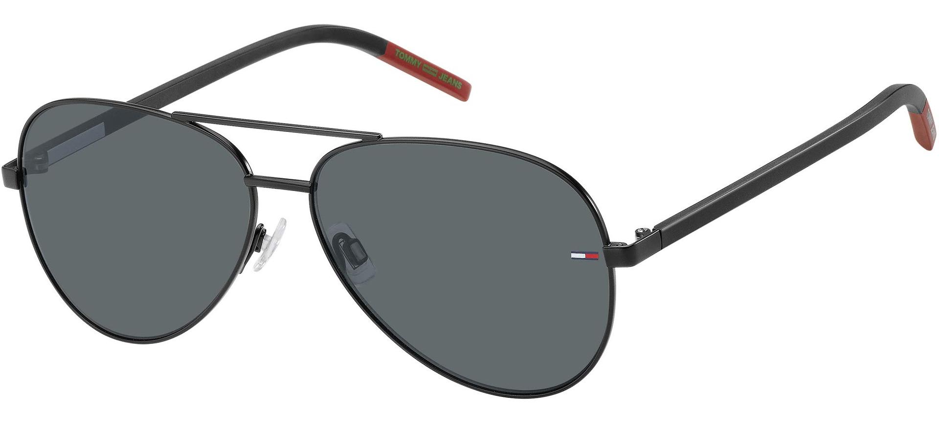 Tommy Hilfiger Unisex Päikeseprillid TJ 0008/S, Aviator, MATT MUST, 60