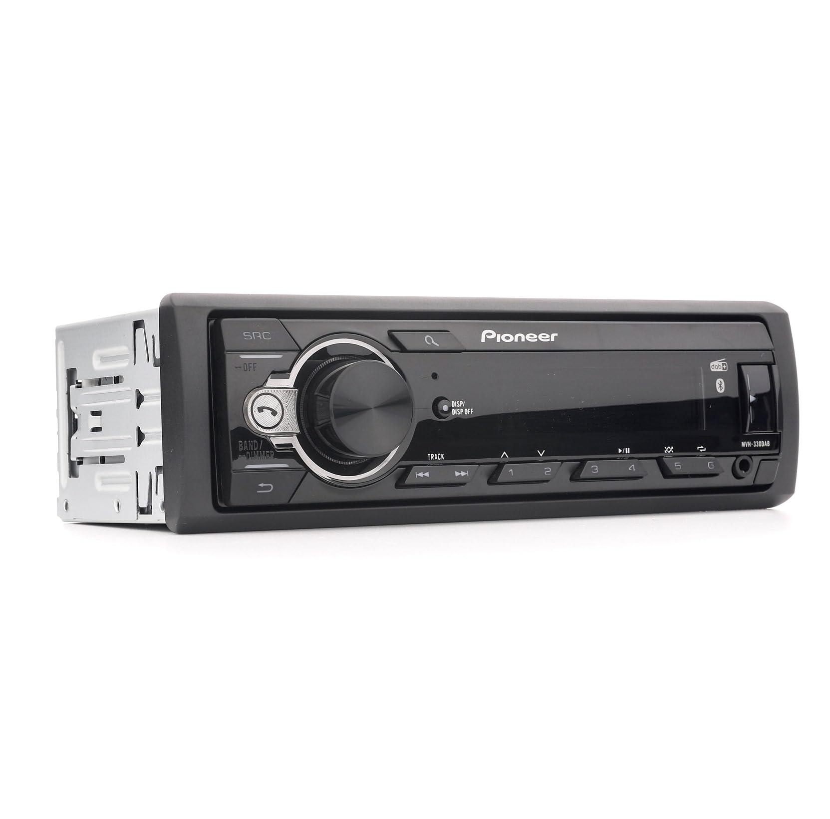 Pioneer MVH-330DAB, 1DIN autostereo RDS ja DAB+, USB, AUX sisend, Bluetooth, madal paigaldussügavus