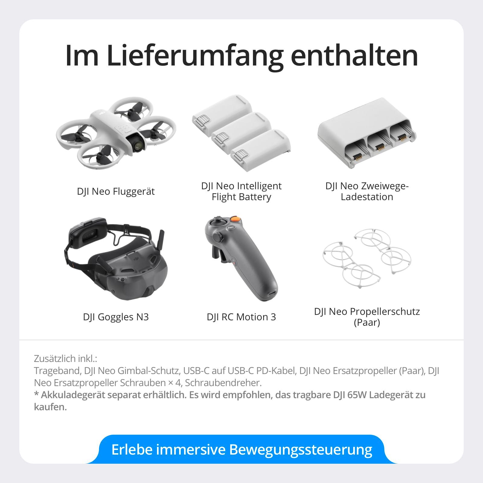 DJI Neo Motion Fly More Combo – Minidroon 4K UHD-kaameraga, 135 g, jälgimisfunktsiooniga, RC Motion 3 ja 3 akuga – pilt 6