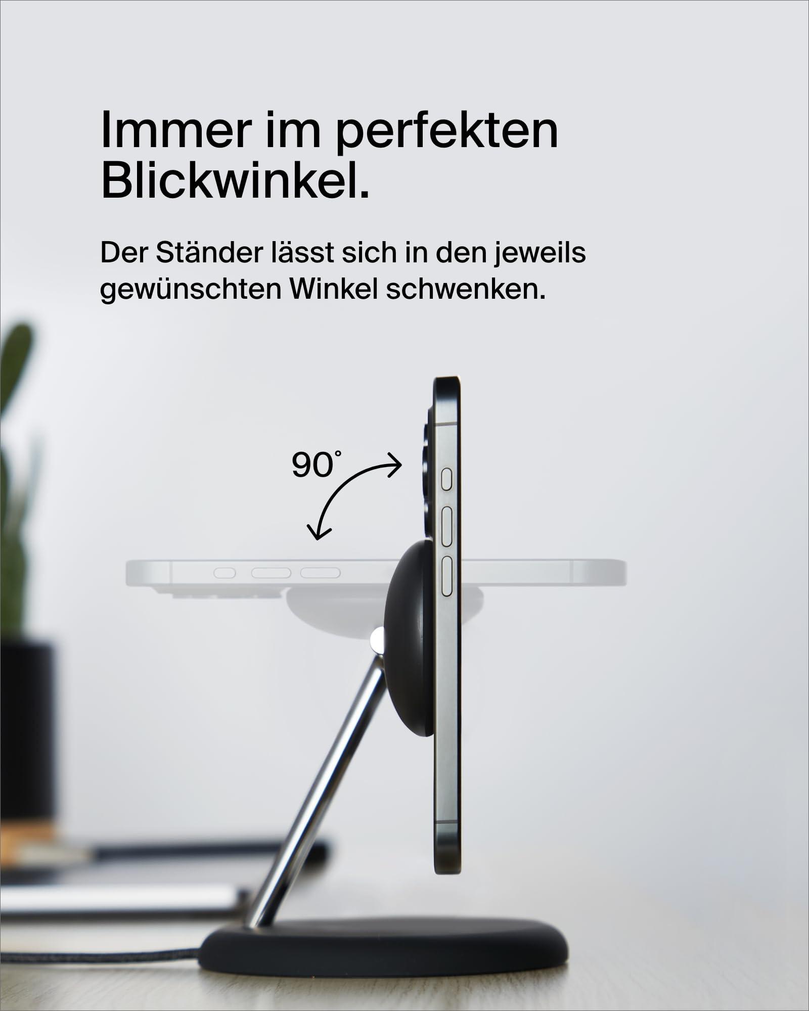 Belkin juhtmevaba 3-in-1 laadimisjaam magnetilise MagSafe-ühilduva Qi2 tehnoloogiaga, 15 W, sobib iPhone 16, 15, 14, 13 seeriaga, AirPods, Apple Watch – must – pilt 6