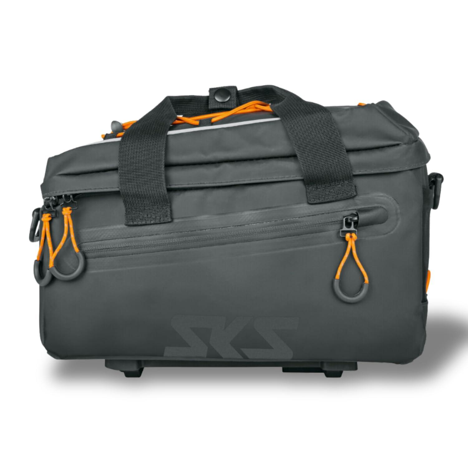 SKS GERMANY Infinity TOPBAG jalgrattakott pakiraamikott (MIK-süsteemiga ühilduv, veekindel kangas, eemaldatav õlarihm, helkurdetailid, 7-liitrine mahutavus), must