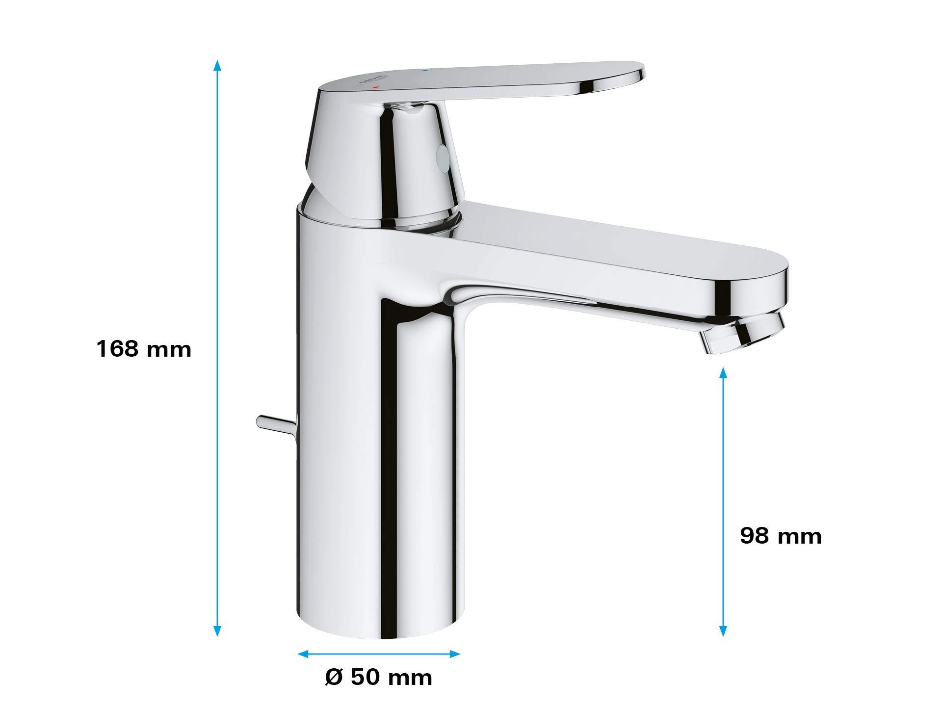GROHE Eurosmart Cosmopolitan – Ühe käega valamu segisti (veesäästlik, M-suurus, kiire kinnitamine, paindlik ühendus), kroom, 23325000 – lisavaade