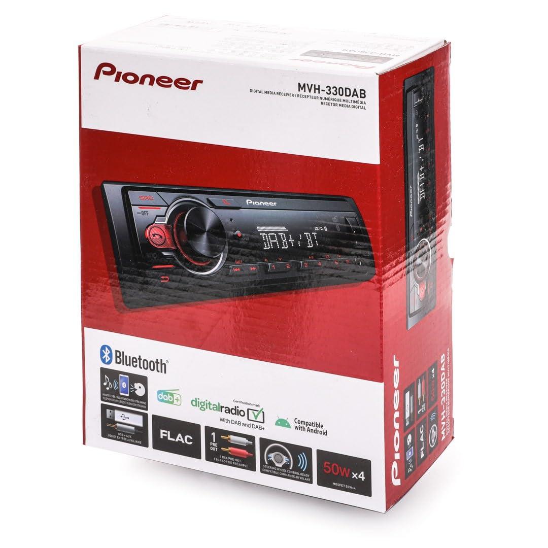 Pioneer MVH-330DAB, 1DIN autostereo RDS ja DAB+, USB, AUX sisend, Bluetooth, madal paigaldussügavus – kasutusnäide