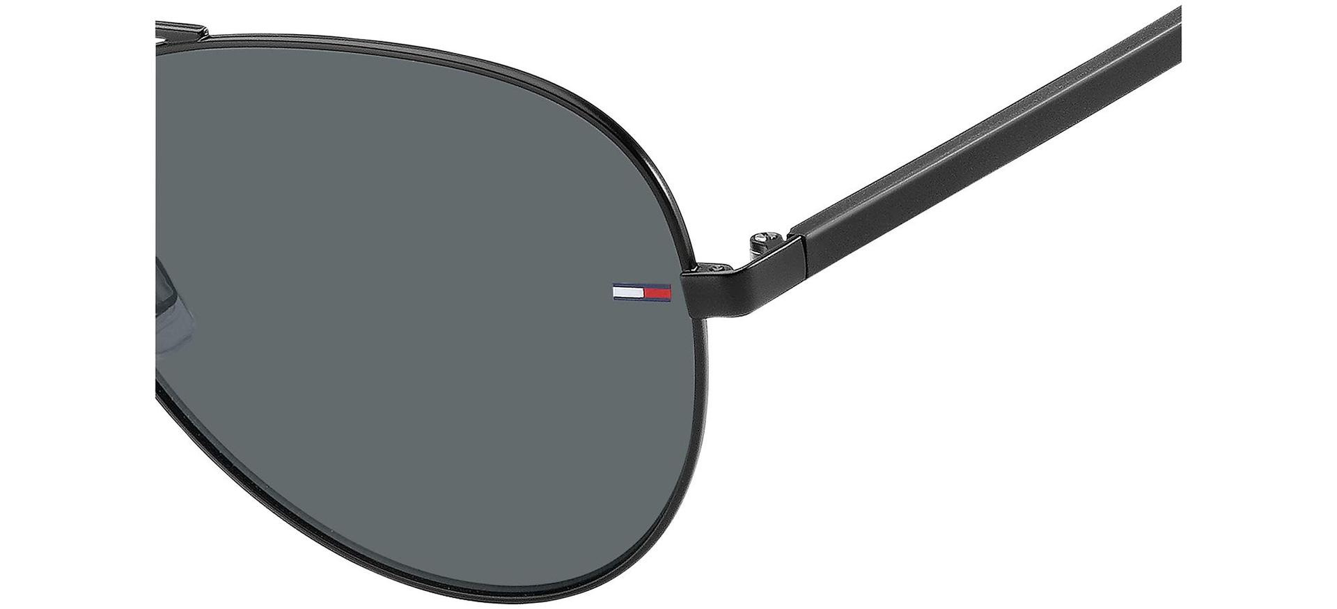 Tommy Hilfiger Unisex Päikeseprillid TJ 0008/S, Aviator, MATT MUST, 60 – pakend ja tarvikud
