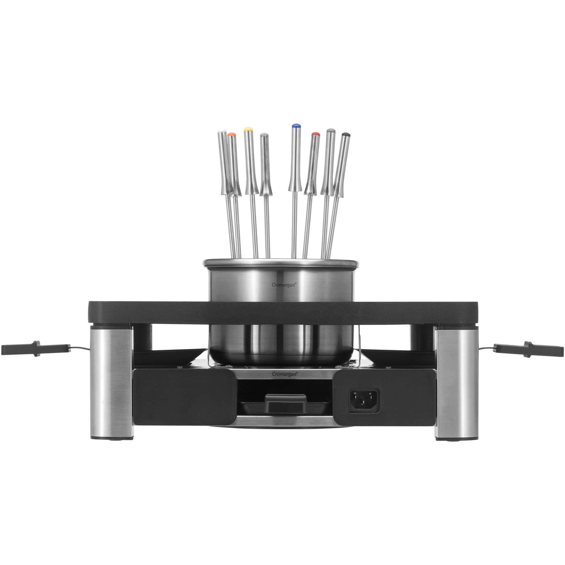 WMF Lumero 3in1 Gurmeejaam 8-le inimesele – Raclette ja Fondue Kombi, elektriline, temperatuuriregulatsioon, valgustus, 1800 W, roostevaba teras – pilt 6