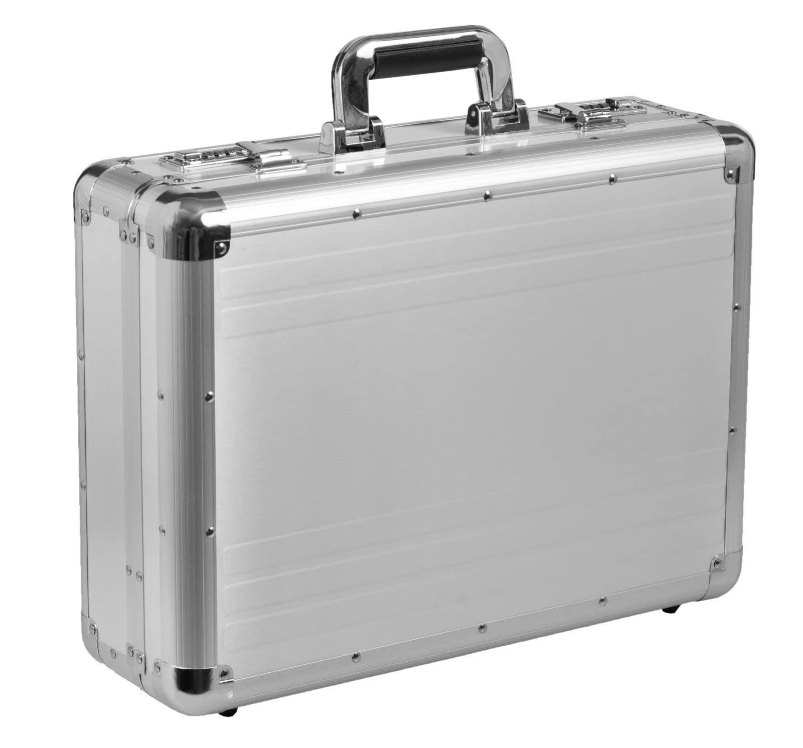 ALUMAXX 45114 Attachékohver TAURUS – Ärikohver, Alumiiniumist Dokumendikohver, Hall, 46 x 34 × 16 cm