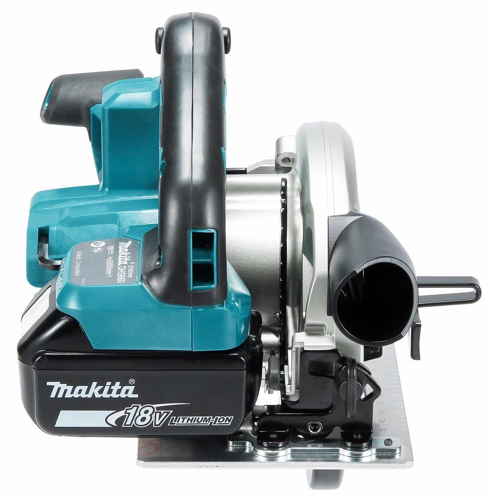 Makita DHS660RTJ akuga käsiketassaag 57 mm 18 V 5,0 Ah, 2 akut + laadija MAKPAC karbis – pilt 7
