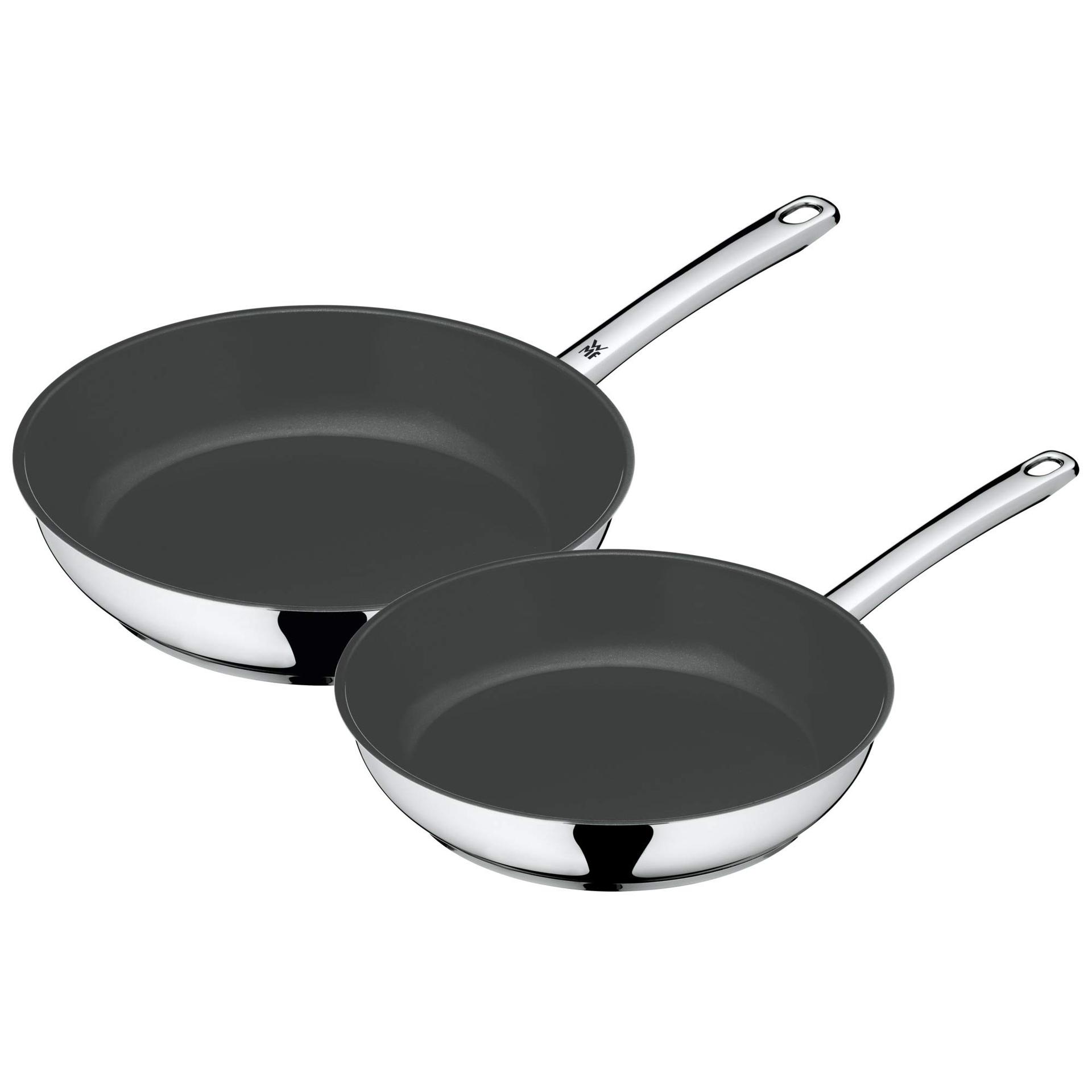 WMF Devil pannide komplekt, 2-osaline, praepann induktsioonile 24 cm ja 28 cm, Cromargan roostevaba teras kate, keraamiline mittenakkuv pind, ahjukindel