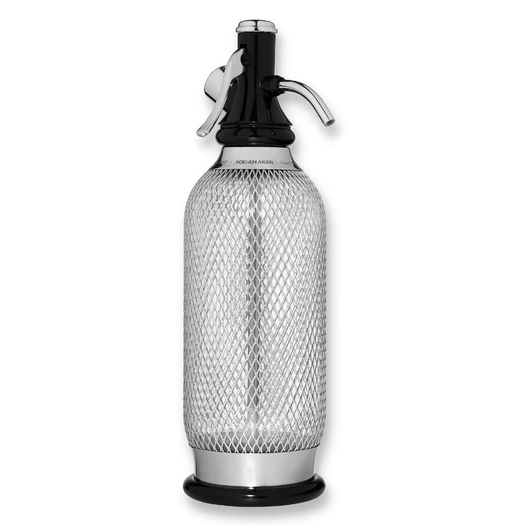 iSi 1060 Sodamaker Classic, 1,0 L, mullivee valmistaja, PEN-pudeliga roostevõrgus, süsihappegaasiga mullivee valmistamiseks, vintage-stiilis baaritarvik, roostevaba teras