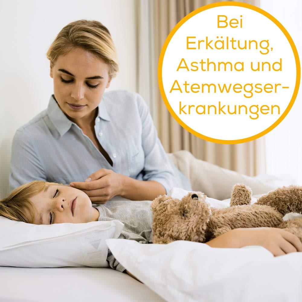 Beurer IH 58 Kids inhalaator koos kaelkirjaku kinnitusega vedelate ravimite nebuliseerimiseks, tõhusaks inhalatsiooniks lastele, kõrge nebulisatsioonivõimsusega ja lühikese sissehingamisajaga – pakend ja tarvikud