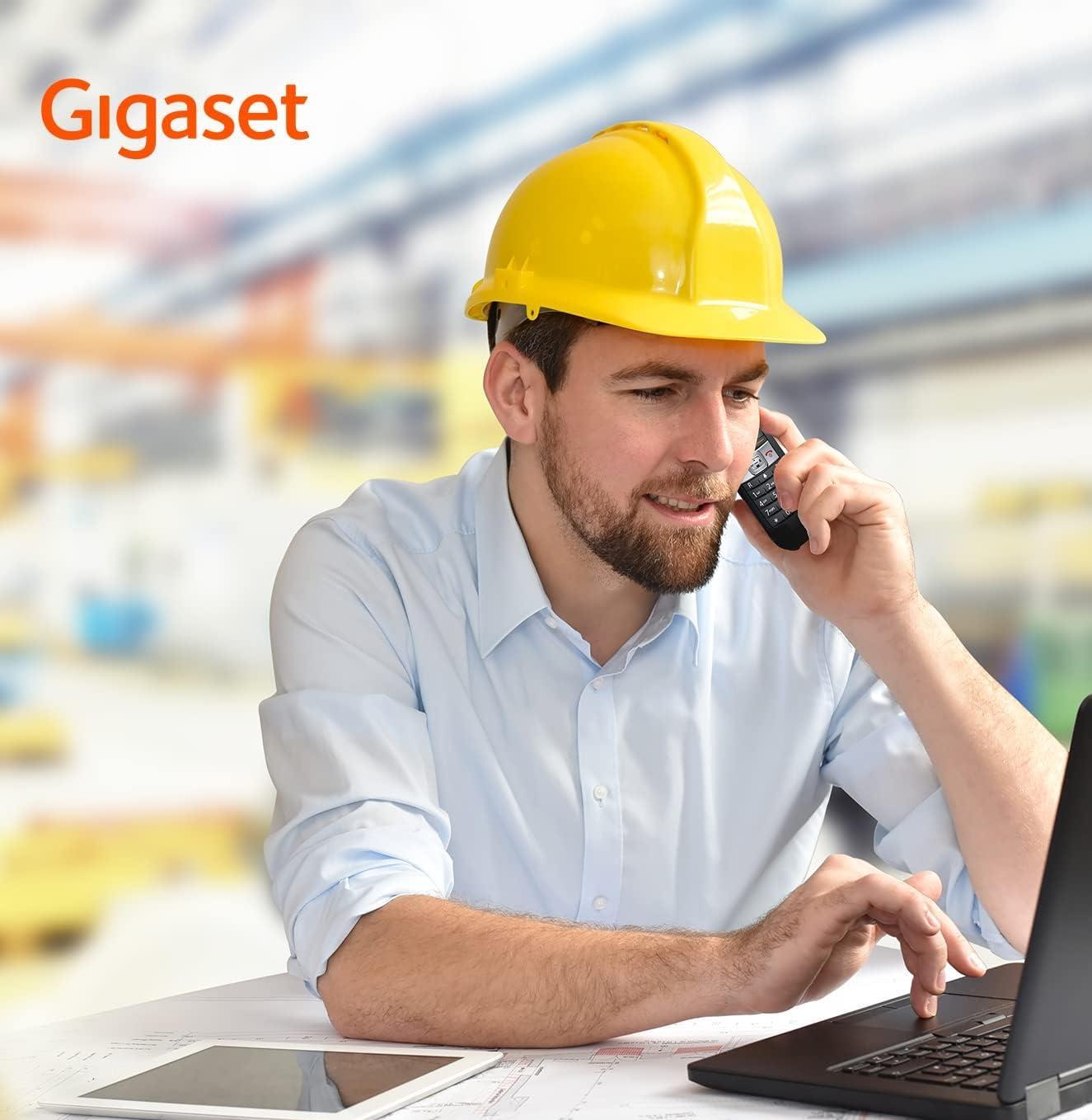 Gigaset E630 – Vastupidav juhtmeta DECT-telefon – Töökodade mobiiltelefon – löögikindel, tolmukindel ja veekindel (IP65) – vibratsioonihäire – helitugevuse reguleerimine, must [Saksa versioon] – pilt 7