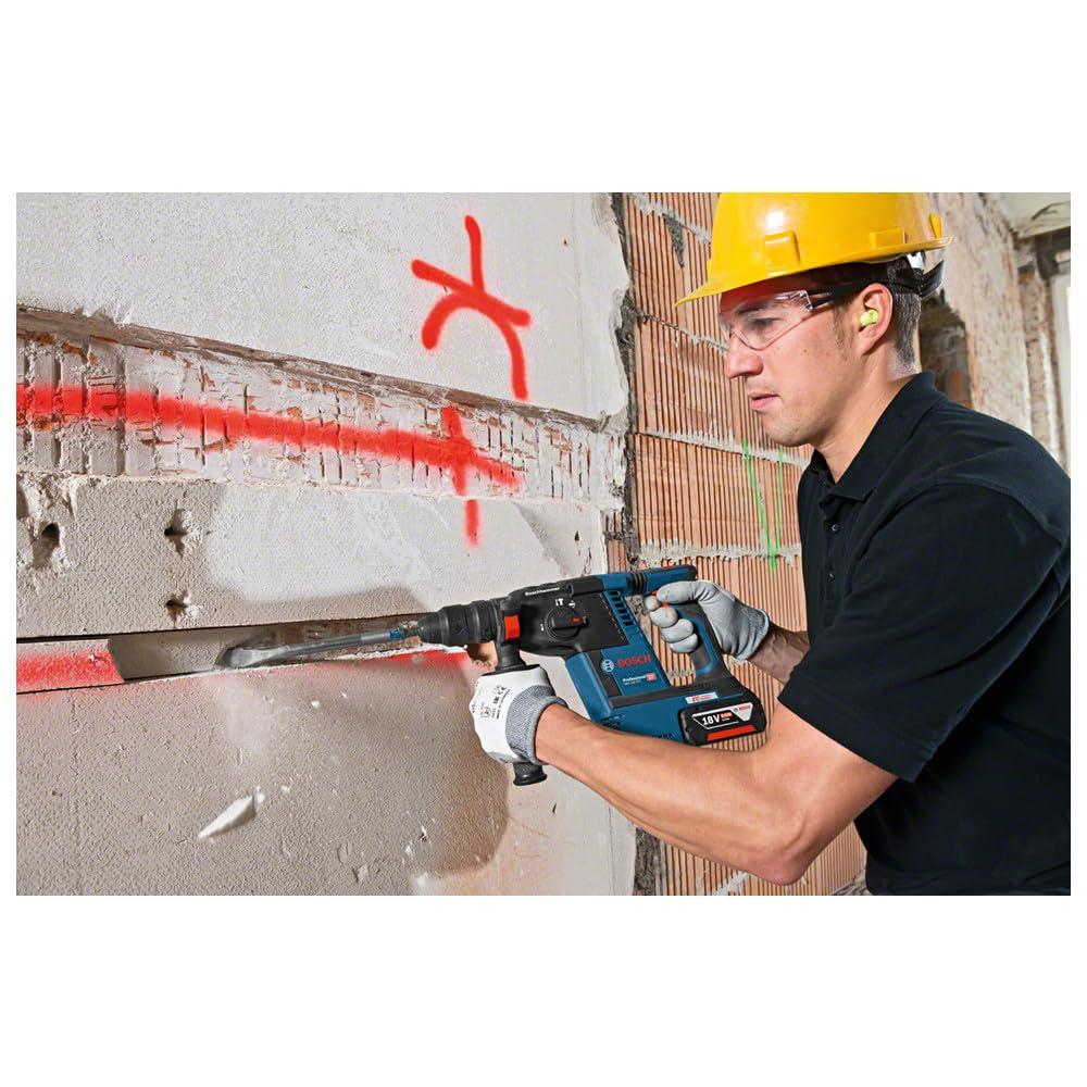 Bosch Professional 18V süsteemi akuga puurvasar GBH 18 V-26 F (sh 2x 5,0Ah aku, kiirlaadija GAL 1880 CV, sügavuspiirik 210mm, masinalapp, lisakäepide, kiirvahetus padrun, L-BOXX) – pilt 7