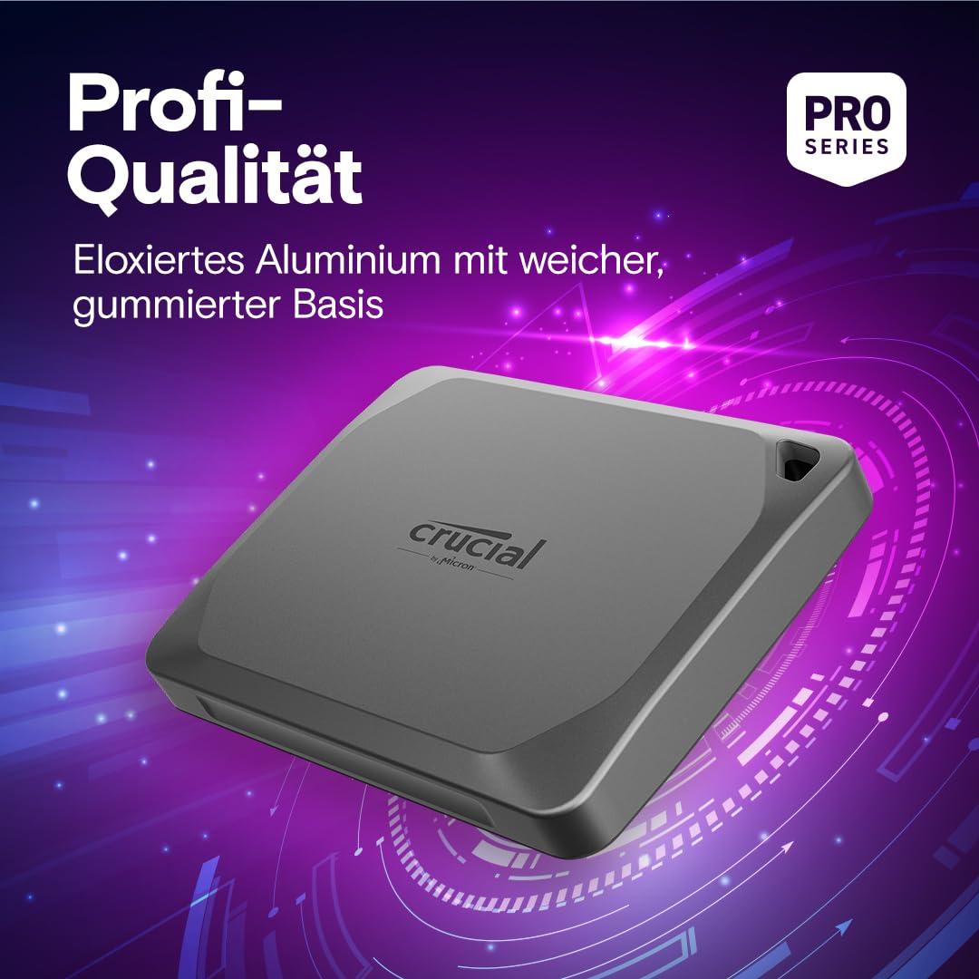 Crucial X9 Pro 4TB kaasaskantav SSD, kuni 1050MB/s lugemine/kirjutamine, vee- ja tolmukindel (IP55), väline SSD, USB-C 3.2 – CT4000X9PROSSD902 – pilt 6