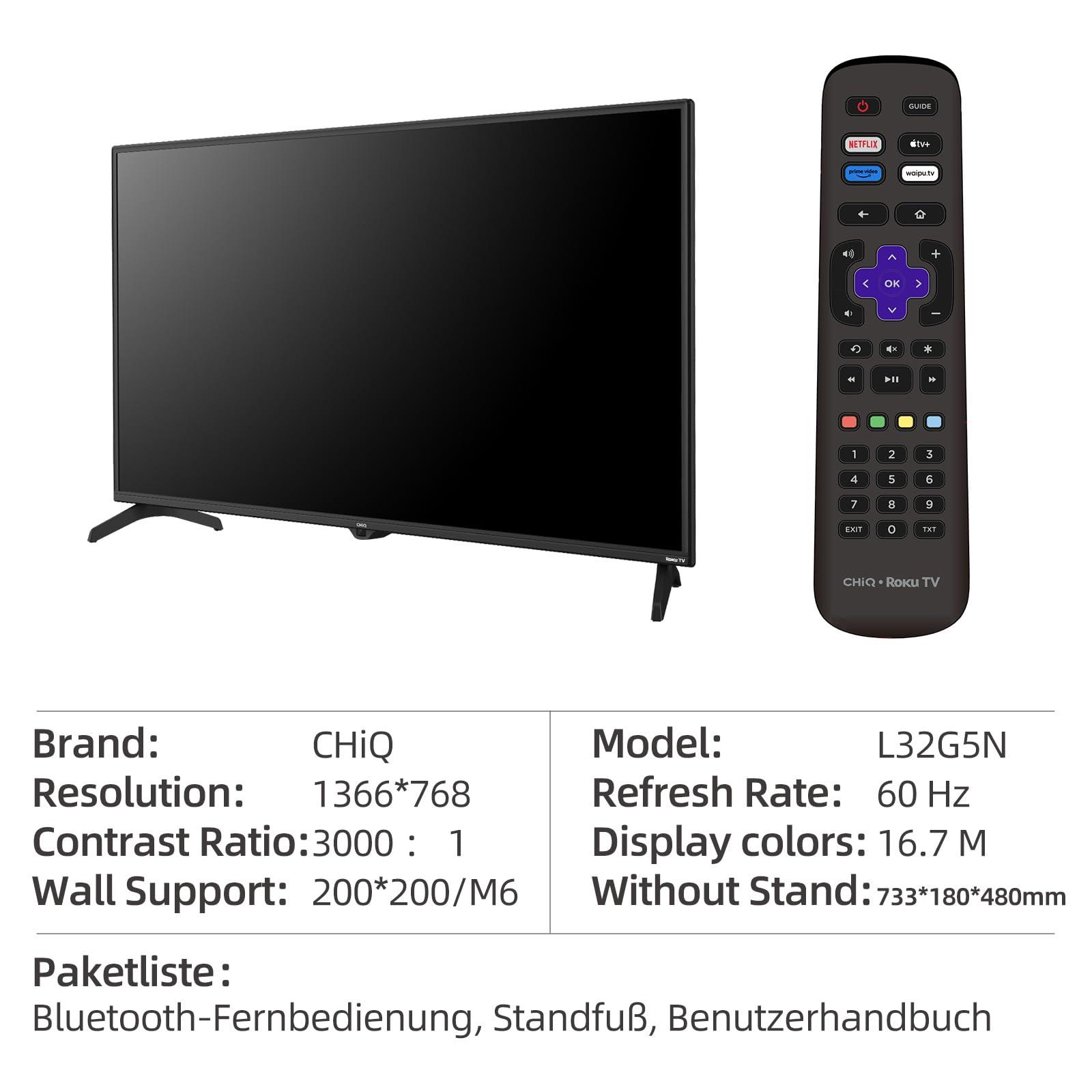 CHIQ 32-tolline Roku Smart TV, HD HDR10, DVB-T2/T/C/S/S2, Multi-Entertainment, Dolby Audio, Mobiilijuhtimine, Hääleassistent, BBC, Disney+, 2.4&5G WiFi, USB 2.0, Must raam L32G5NV – kasutusnäide