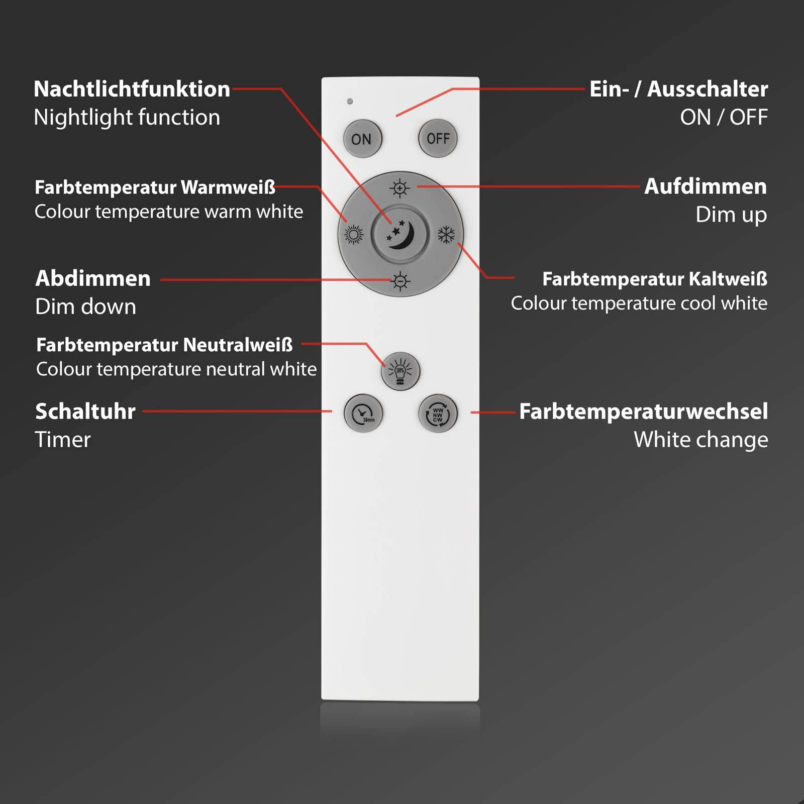 BRILONER – Nutikas LED laelamp, töötab Alexaga, reguleeritav soojast külma valgeni, laevalgusti, elutoa- ja magamistoalamp, LED-paneel, 100x25x6,6 cm, valge – pilt 7