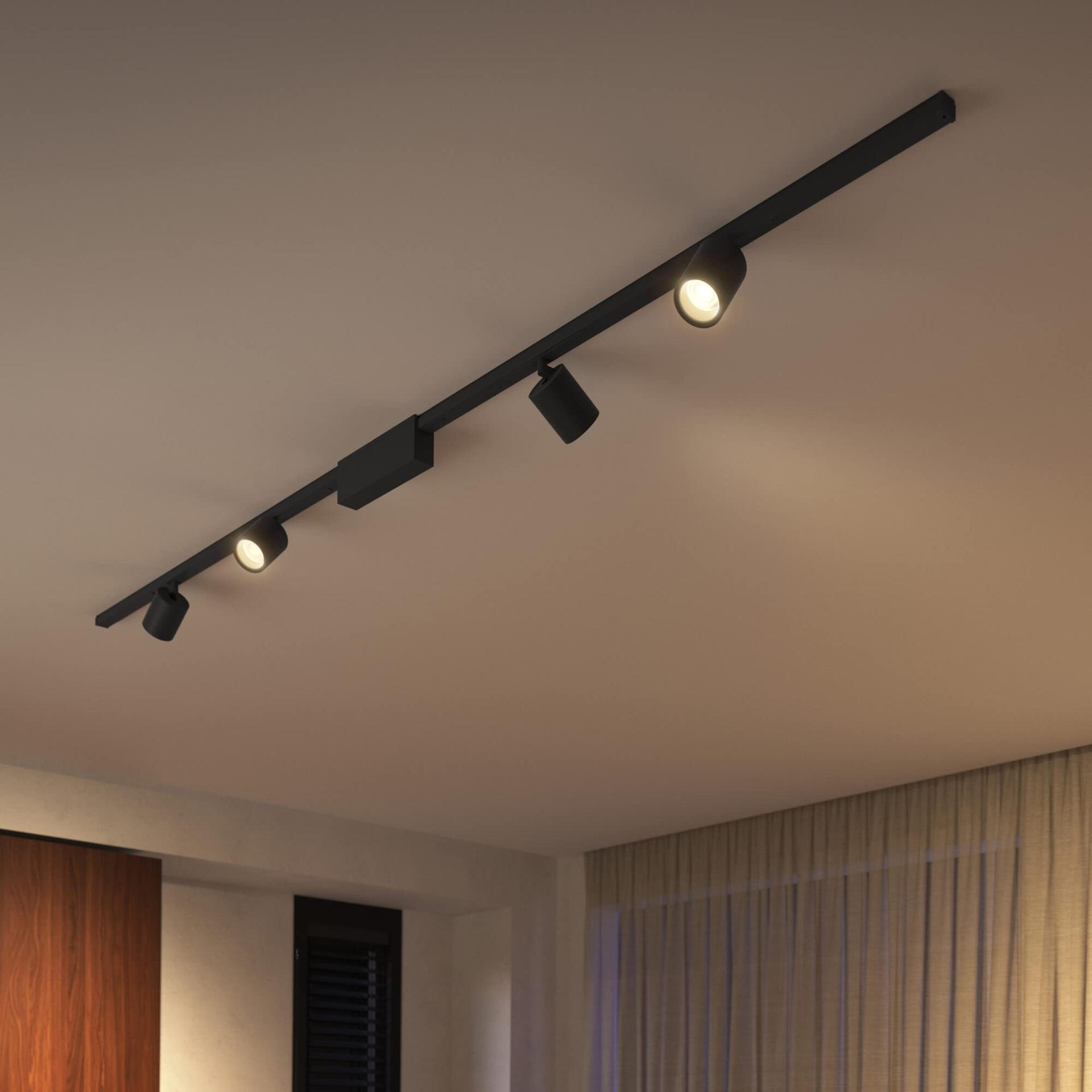 Philips Hue White & Color Ambiance Perifo laiendussport, dimmerdatav, 16 miljonit värvi, juhtimine rakenduse kaudu, ühilduv Amazon Alexa, Apple HomeKit ja Google Assistantiga, must – kasutusnäide