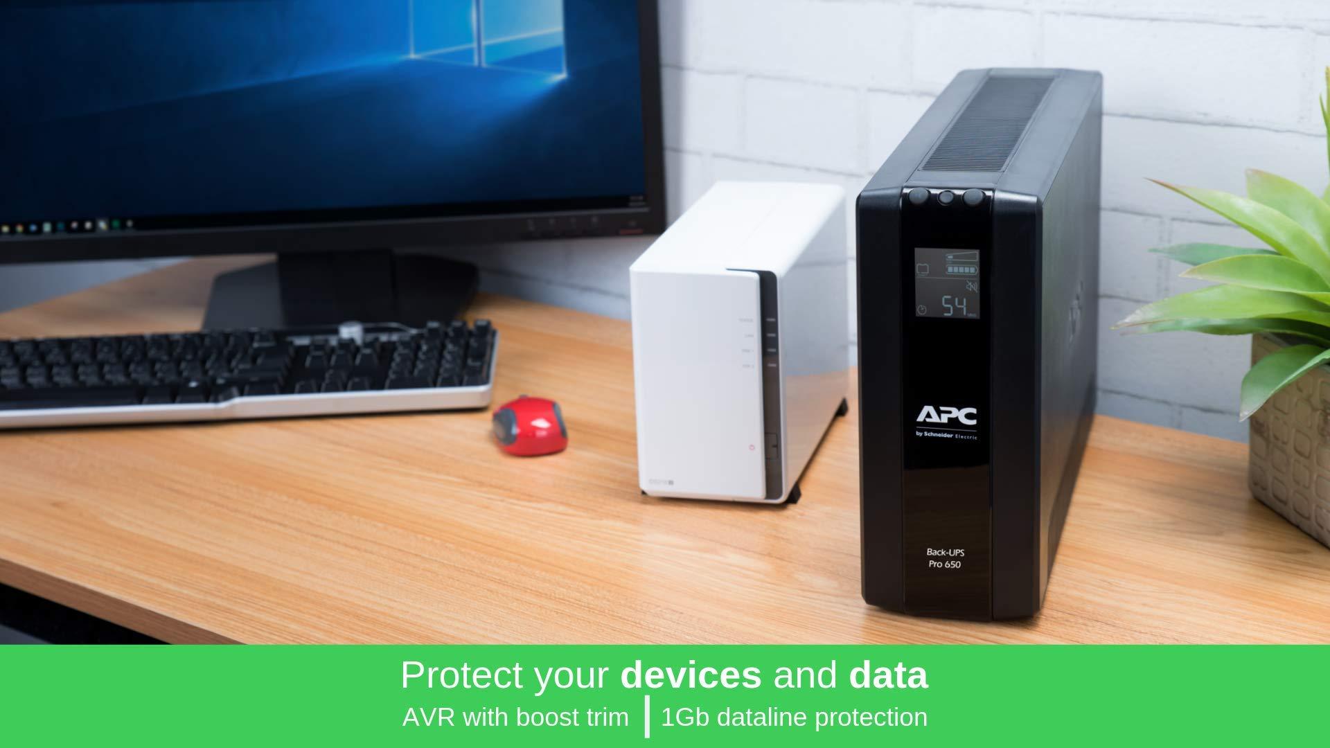 APC by Schneider Electric Back UPS PRO – BR650MI – UPS 650VA (6 IEC väljundit, IEC külmseadme väljundid, LCD-ekraan, 1GB andmeside kaitse) – pilt 8