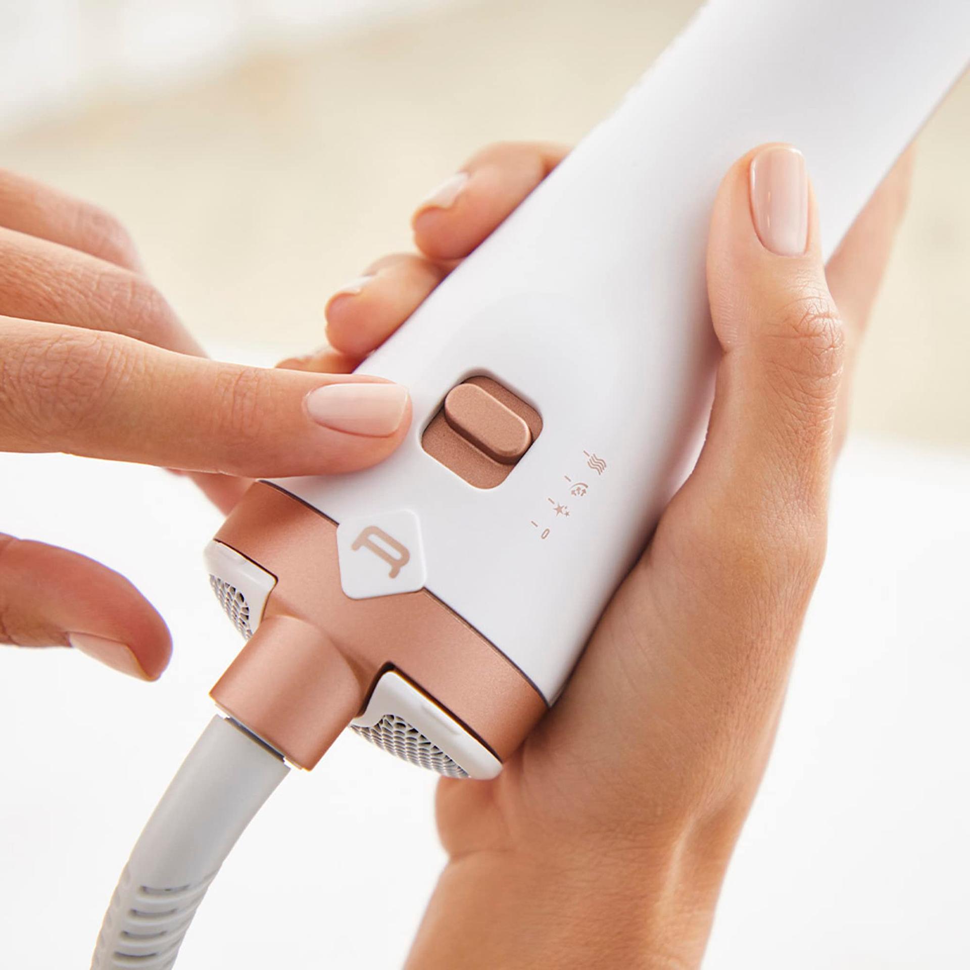 Rowenta Brush Activ Ultimate Care pöörlev kuumõhuhari 2-in-1 keraamilise katte ja ioonbooster-tehnoloogiaga, stiliseerimisotsikuga, uuendusliku Flip-funktsiooniga, valge/roosakuldne – pilt 6