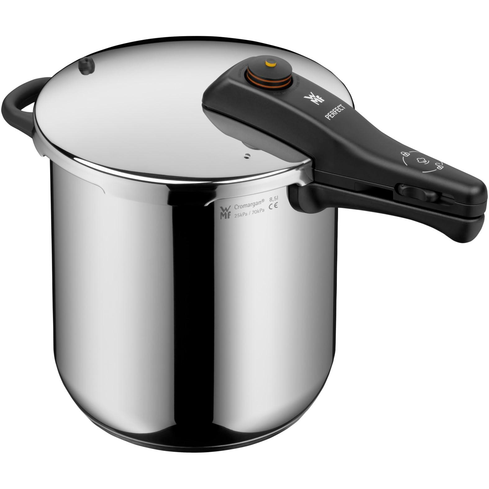 WMF Perfect One Pot kiirkeedupott induktsioon 8,5L, aurupott, suur küpsetussignaal, 2 küpsetusastet, eemaldatav kaanekäepide, Cromargan roostevaba teras – detailne vaade