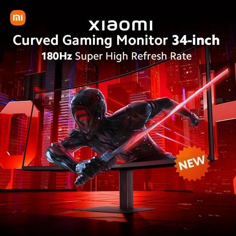 Xiaomi G34WQi Ultrawide Gaming Monitor 34-tolline – WQHD, 180Hz, 1ms, HDR 10, 100% sRGB, 4000:1 kontrastsus, 350niti, FreeSync, RGB taustavalgustus, madal sinine valgus, raamita disain, must – pilt 9