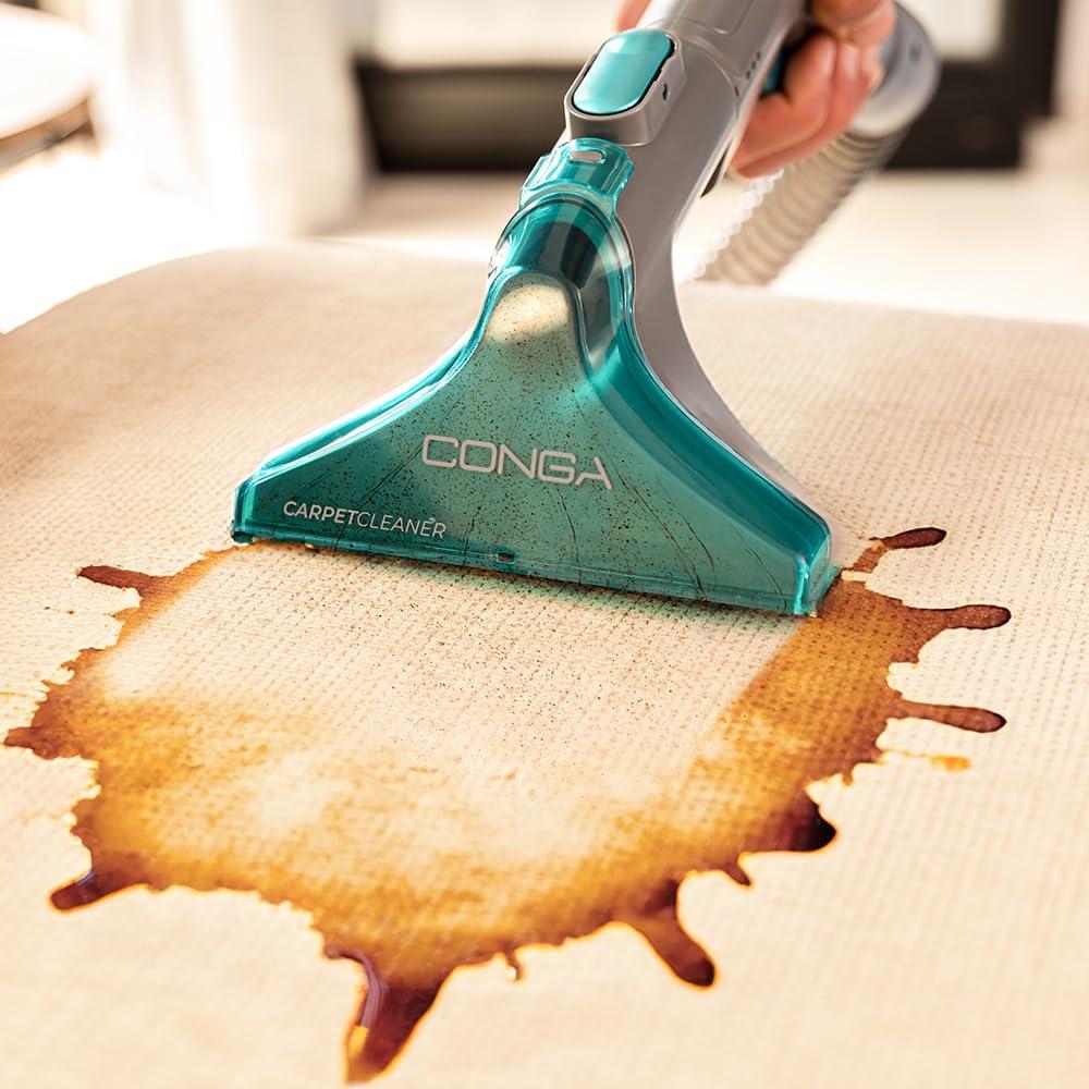 Cecotec vaipade ja polstrite puhastaja – tolmuimeja Conga CarpetClean 10000 EasyHome, 800W, 3L puhta vee paak, 1,5L musta vee paak, multifunktsionaalne puhastussüsteem, tarvikukomplekt – kasutusnäide