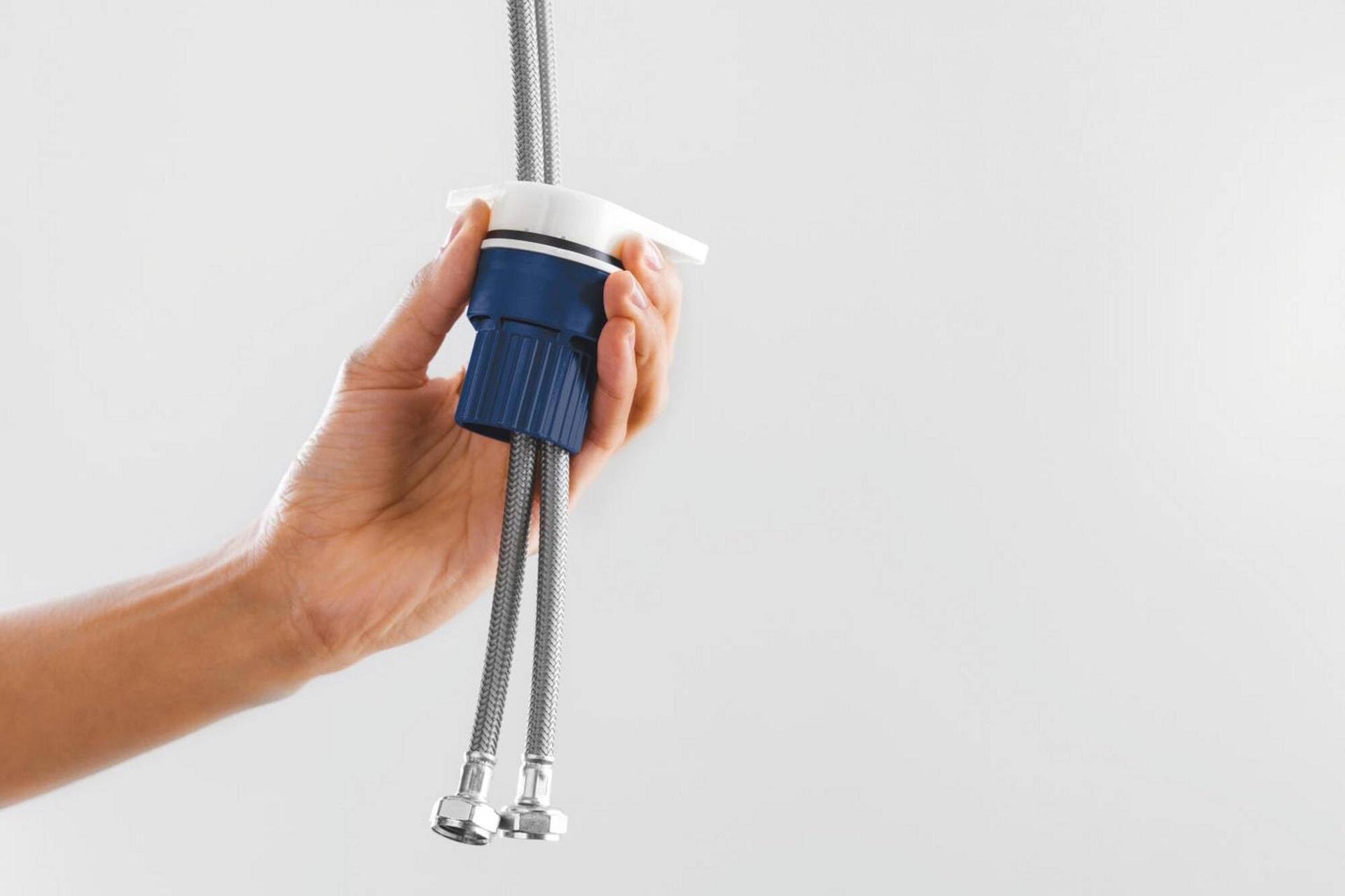 GROHE Start – Ühe käepidemega köögisegisti (DN15, 90° pööramisulatus, väljatõmmatava dušiga) superteras, 30531DC1 – kasutusnäide