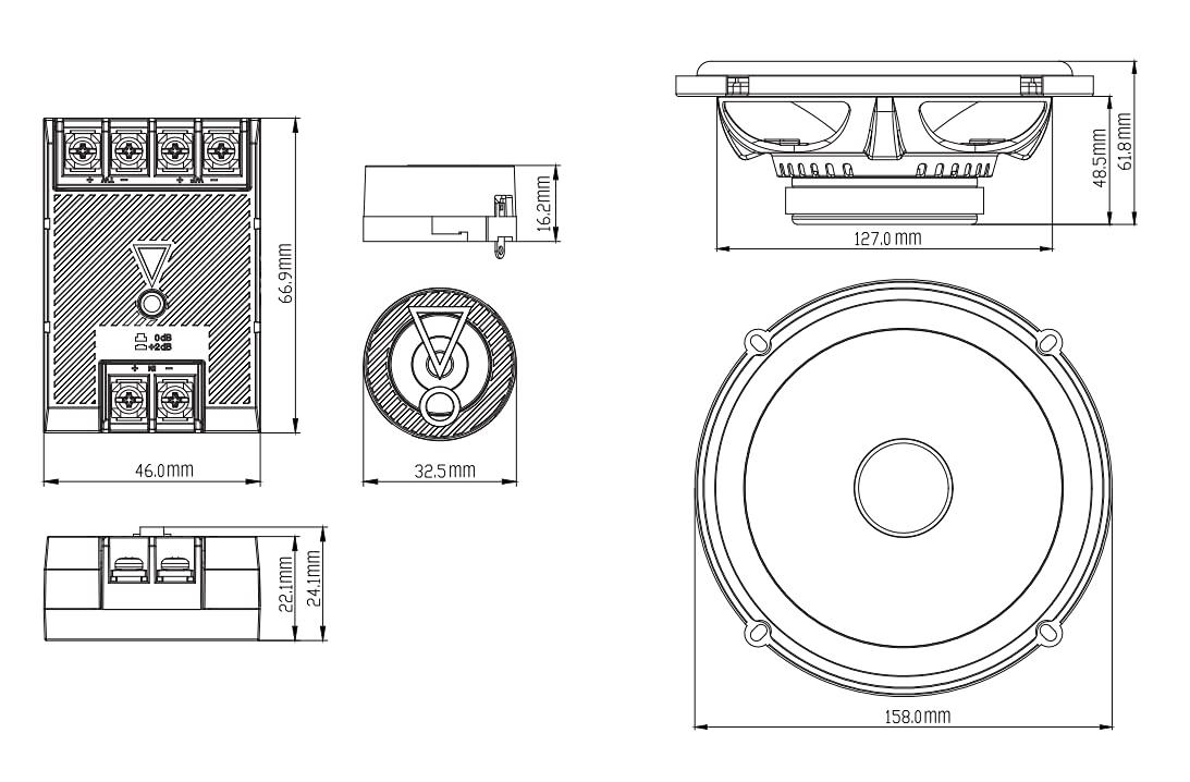 JBL Stage3 607C 2-Teeline Auto Helisüsteem – 250 W Komponentkõlarid 16 cm paigaldamiseks – pilt 6