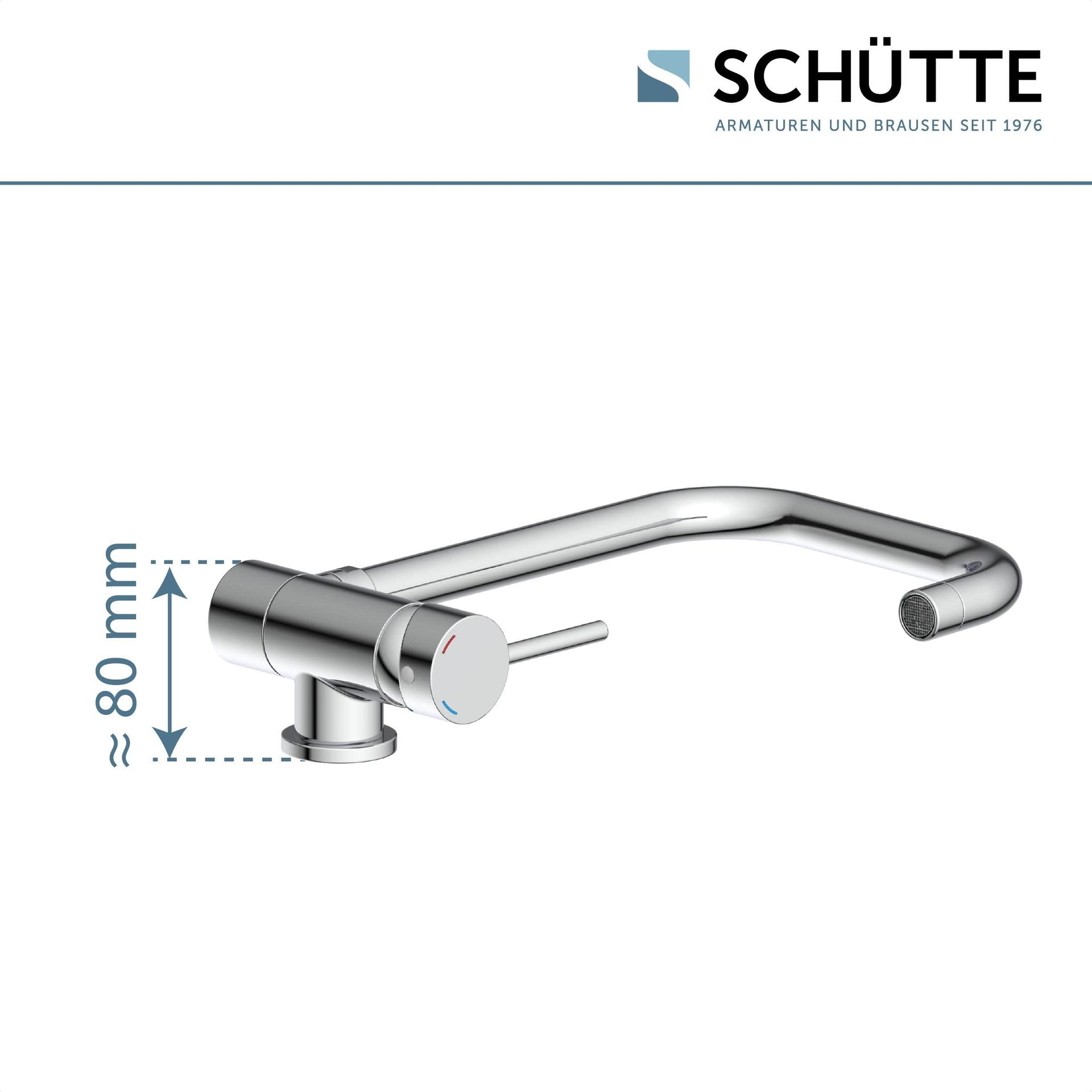 SCHÜTTE 24550 köögisegisti WINDOW, aknaalune veekraan, volditav 360° pööratav ühehoovaga kraan, kroom – pilt 6