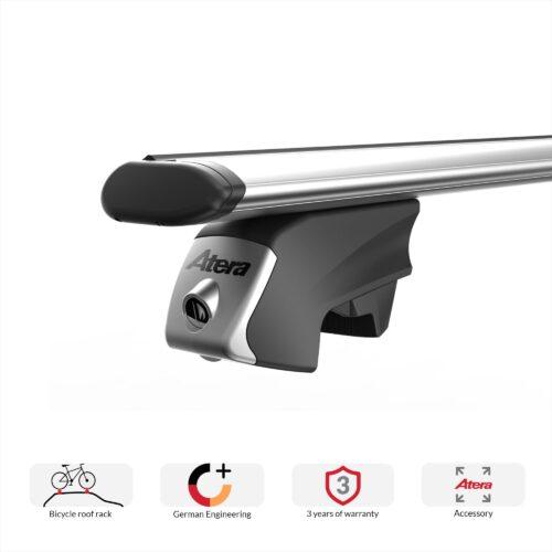 Atera 048522 auto katuseraam Signo RTD - Aero profiil hõbedane - autodele integreeritud katuseraamiga - teras 122 cm