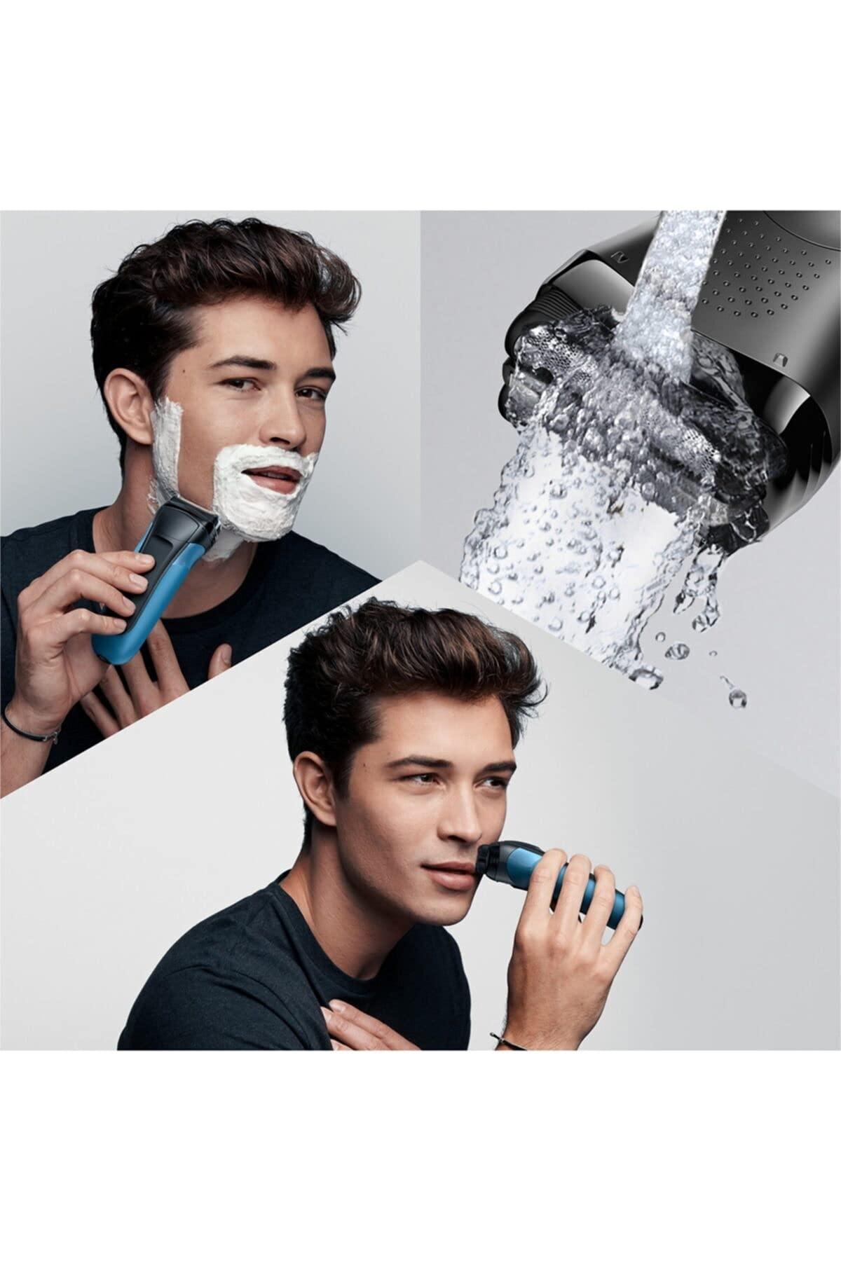 Braun Series 3 – 310BT must/sinine – pakend ja tarvikud