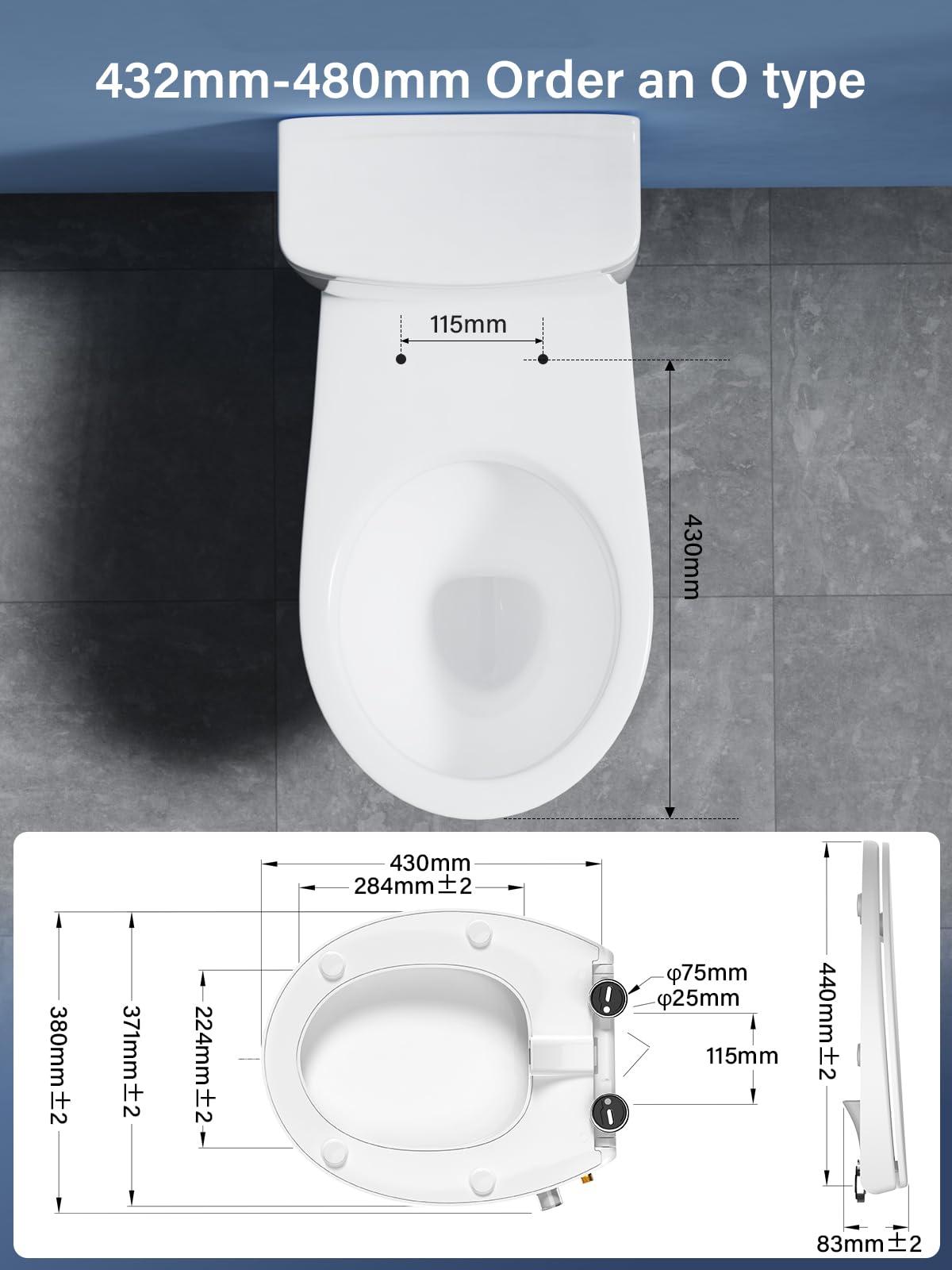 WC-iste koos bideefunktsiooniga, YEAUPE PRO aeglaselt sulguv tualetipott, mitteelektriline, isepuhastuvad topeltotsikud, eraldatud tagumine ja naistepesu (Ovaalne) – pilt 7