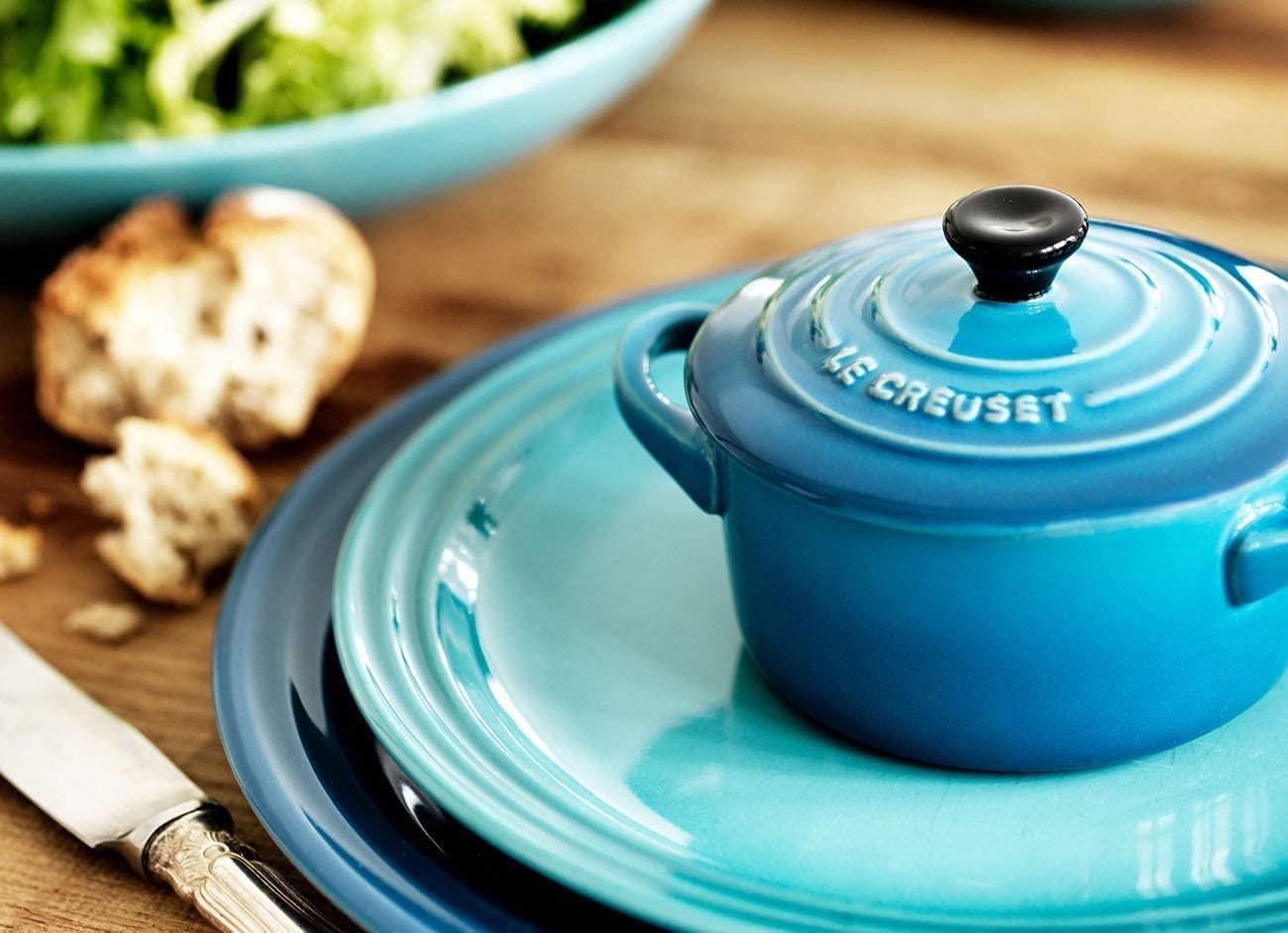 Le Creuset 4-osaline Mini Cocotte komplekt, keraamika, 200 ml, 10 x 5 cm, Meretoonid (Roheline/Türkiis/Sinine/Münt) – lisavaade