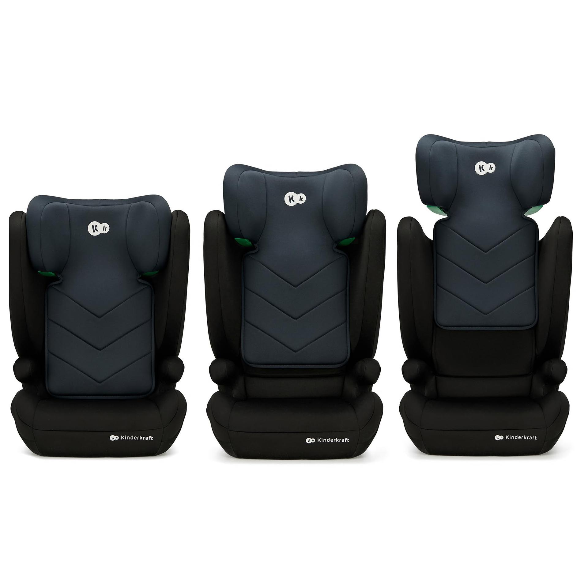 Kinderkraft I-SPARK i-Size turvatool, grupp 2/3, 100-150 cm, 3,5-12 aastat, 15-36 kg, kerge (4,5 kg), 3-punkti turvavöö, külgkaitse, must – lisavaade