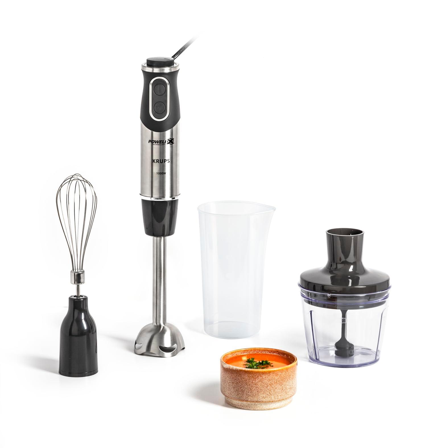 Krups Steffen Henssler Special Edition HZ656815 Saumikser, 1000W, Roostevaba teras, 800 ml, Must/Hõbedane