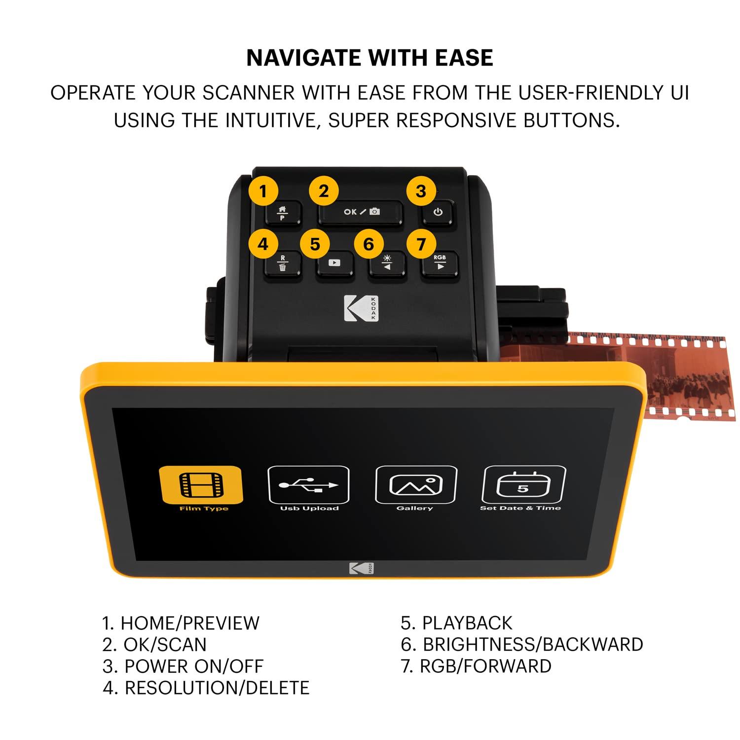 Kodak Slide N SCAN Max 7″ – Digitaalne filmiskanner 22MP, suur 7″ LCD-ekraan negatiivide ja slaidide konverteerimiseks – pilt 6
