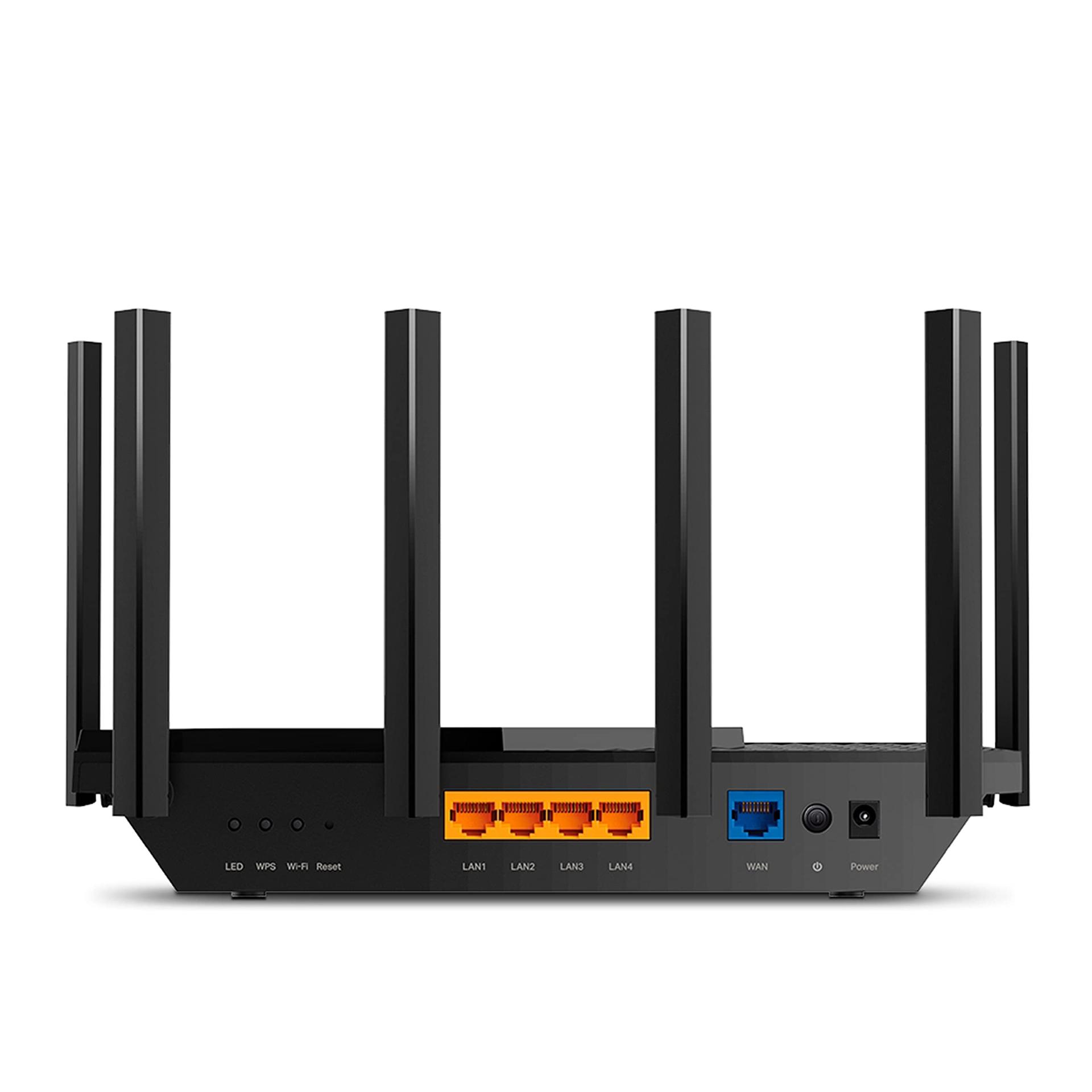 TP-Link Archer AX72 Pro AX5400 Multi-Gigabit WiFi 6 ruuter (4804 Mbit/s 5 GHz, 574 Mbit/s 2,4 GHz, 2.5 Gigabit WAN/LAN port, 1×USB 3.0 port, 160MHz ribalaius, HomeShield) – pakend ja tarvikud