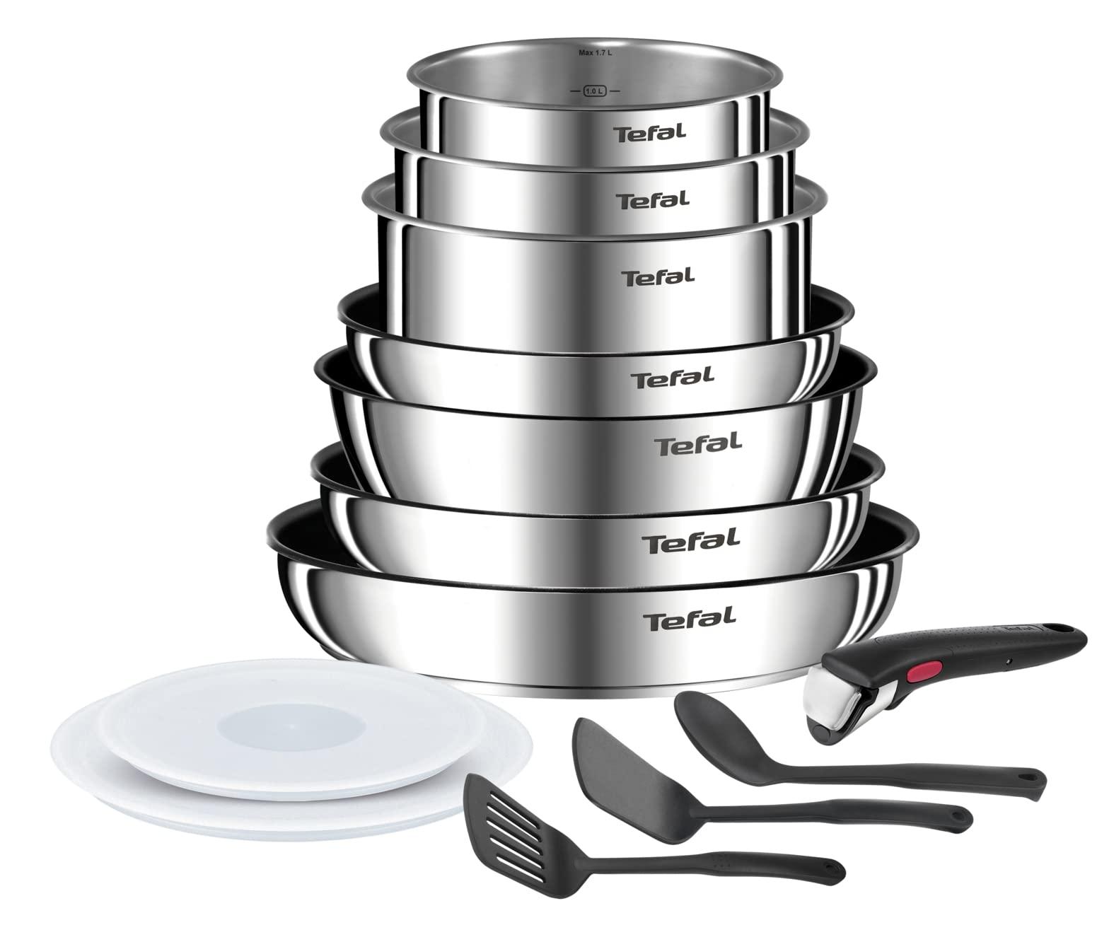 Tefal Ingenio Emotion keedunõud, 13-osaline, roostevaba teras, virnastatav, mittenakkuv kate, induktsioon, L897DS04