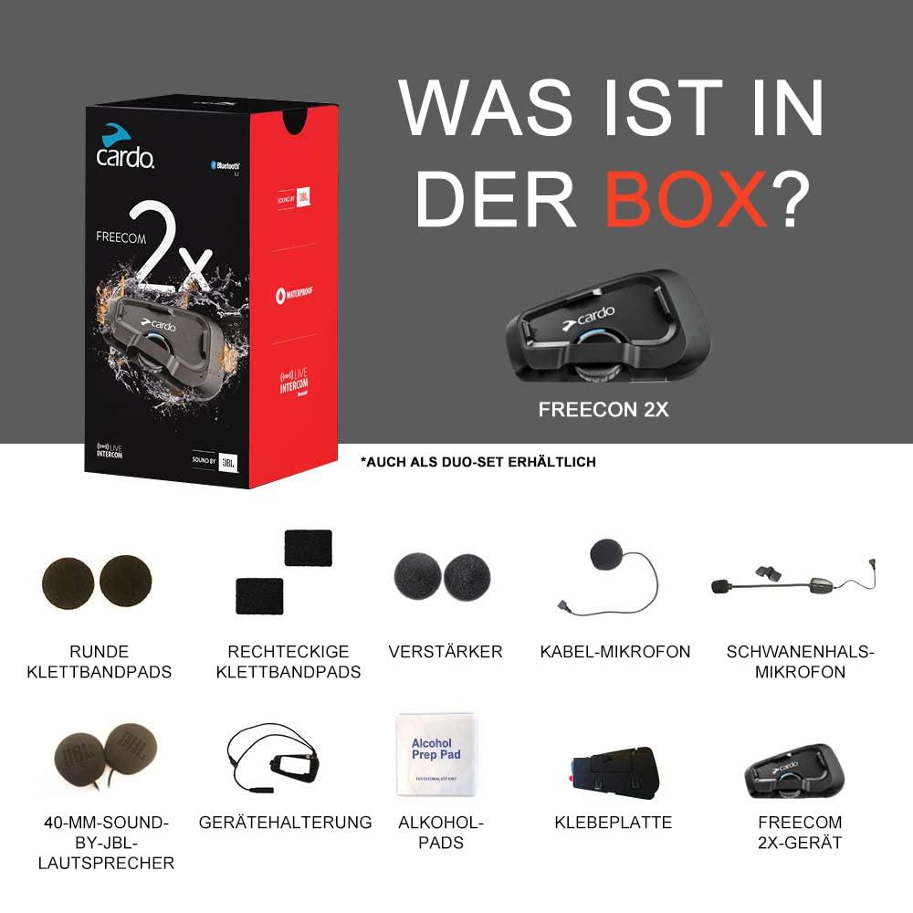 CARDO tasuta mootorratta Bluetooth-intercom Freecom 2X Solo – detailne vaade