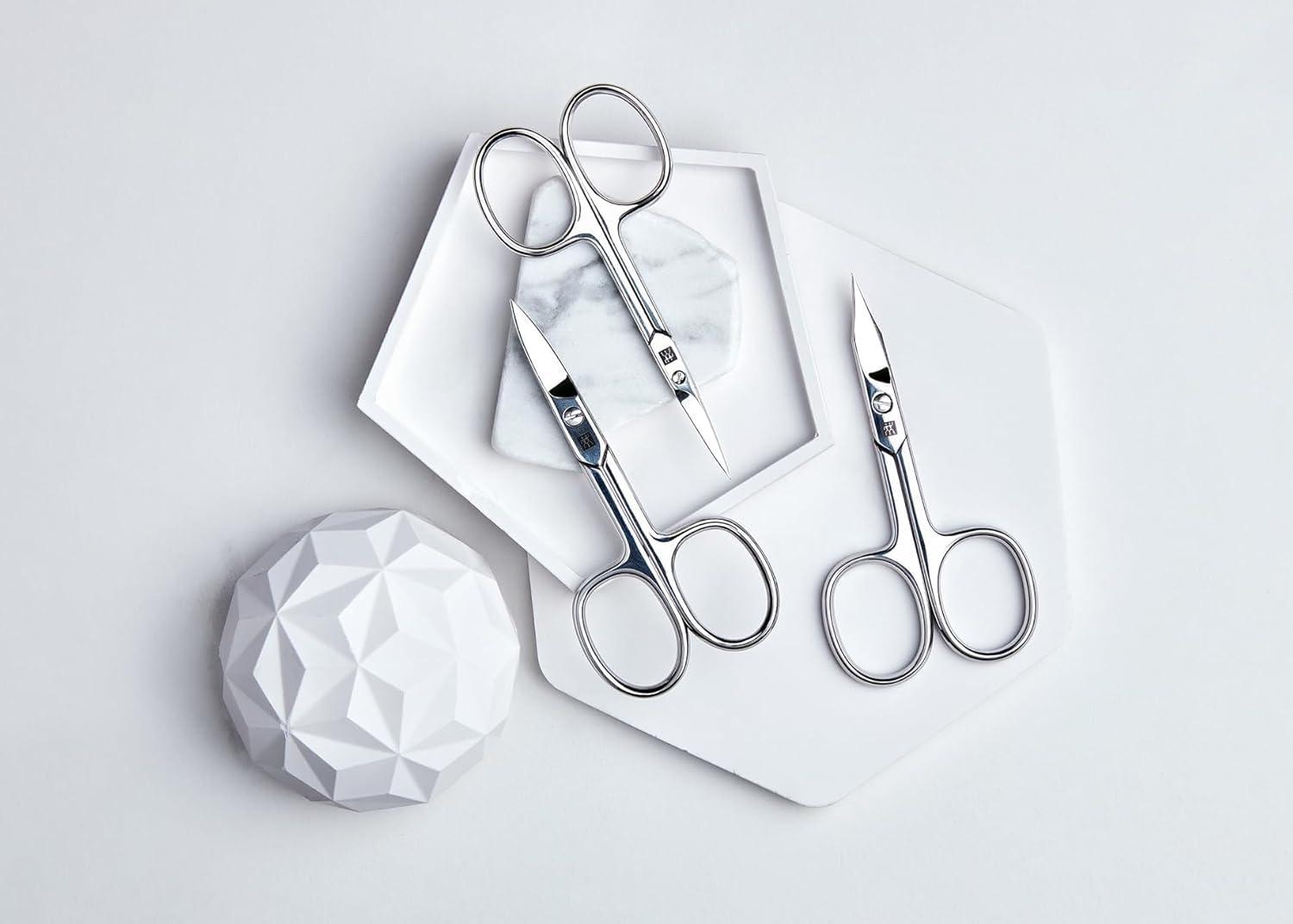 ZWILLING Maniküürikomplekt (7-osaline, Pediküürikomplekt, Reisisett, Küünehooldus, Ehtne Nahk), Roostevaba Teras, Poleeritud, Must – pakend ja tarvikud
