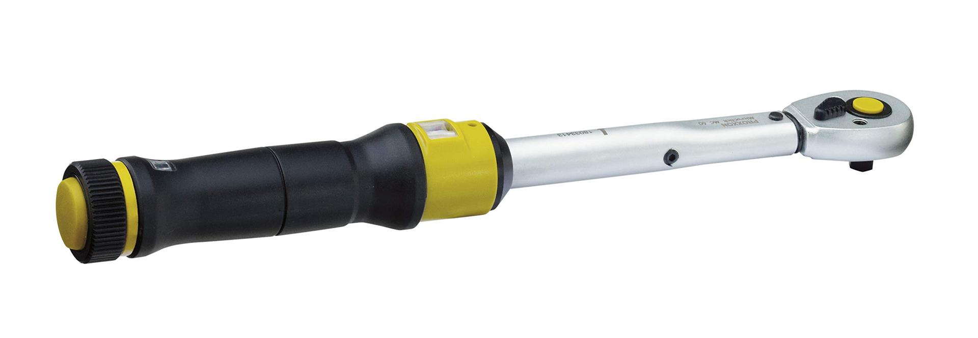 Proxxon 23350 momendimõõtmisvõti (räigas, ümberlülituspadrun), 3/8″ nelikantajam, 12–60 Nm – Kogupikkus: 370 mm – detailne vaade