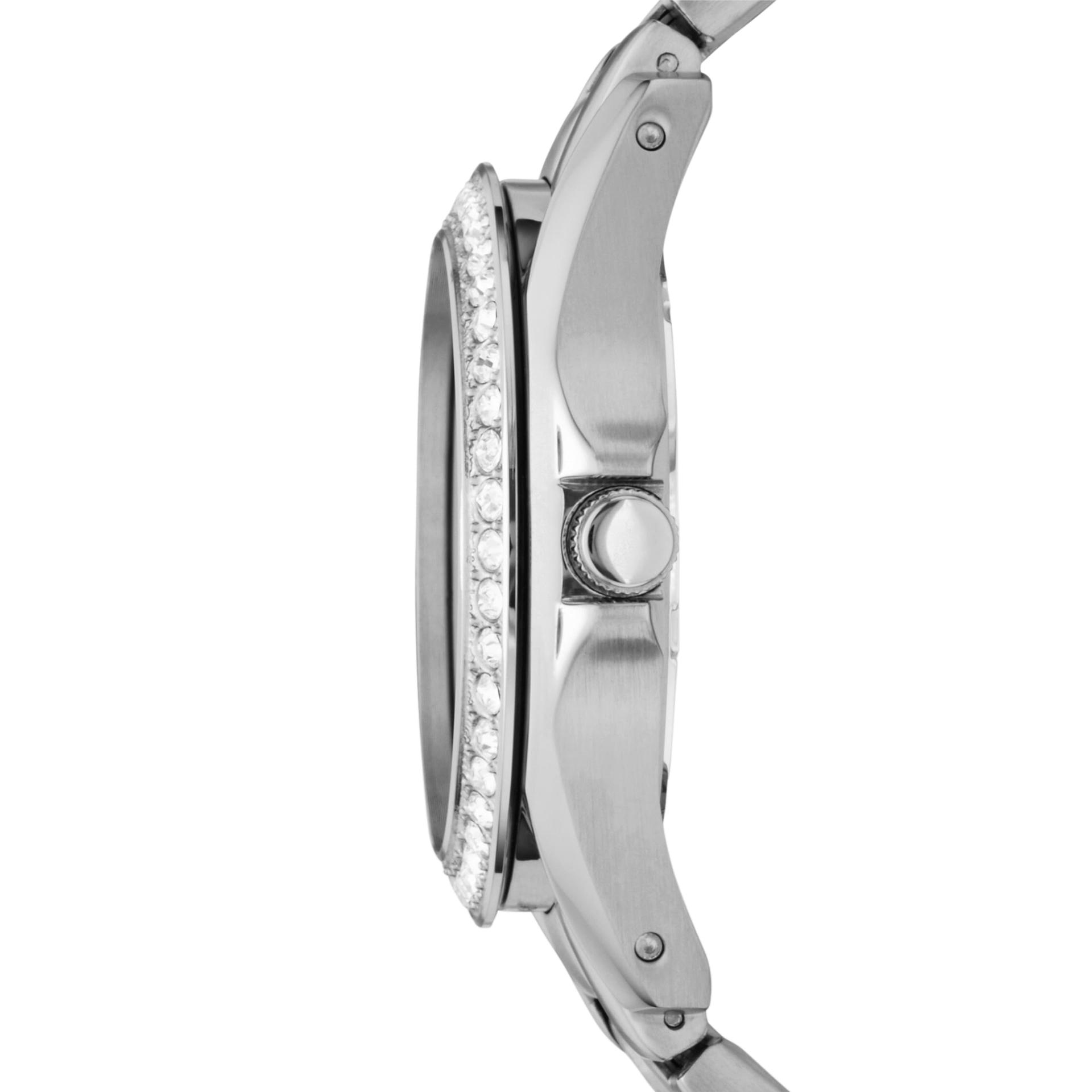 Fossil naiste käekell Riley, kvarts multifunktsionaalne mehhanism, 38mm hõbedane roostevabast terasest korpus ja rihm, ES3202 – detailne vaade