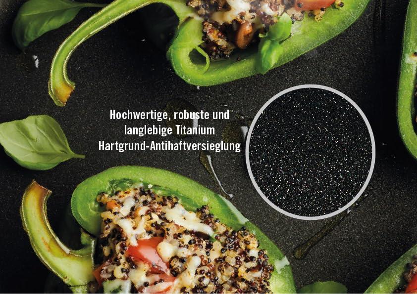 Woll Nowo Titanium nelinurkne pann – induktsiooniga, 28×28 cm, 6,5 cm kõrge, eemaldatava käepidemega – Sobib kõigile pliiditüüpidele, mittenakkuv kate – pilt 7