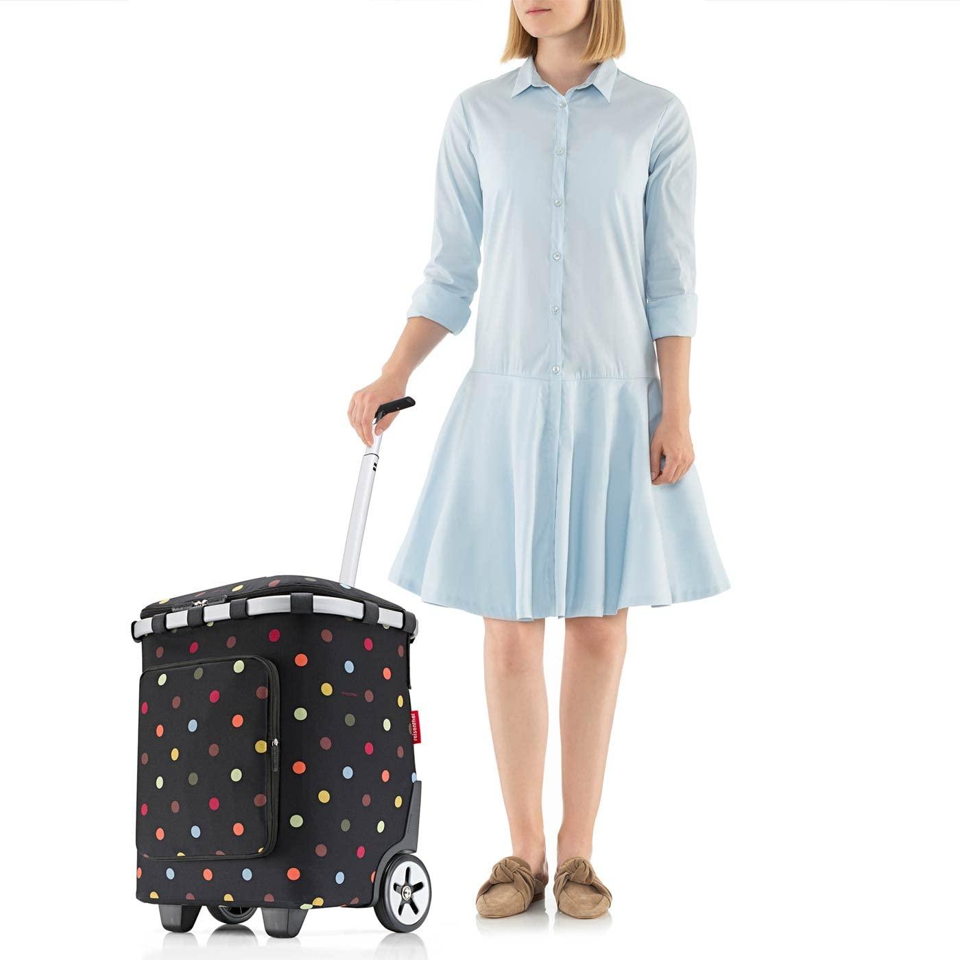 reisenthel carrycruiser Plus Dots – Kaasaskantav ostukäru jahutussektsiooniga, õlarihma ja eemaldatava võrktaskuga – Valmistatud taaskasutatud materjalist – pilt 8