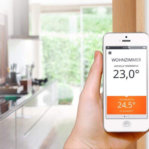 Honeywell Home evohome radiaatoriregulaator küttesüsteemi juhtimiseks rakenduse ja WiFi kaudu