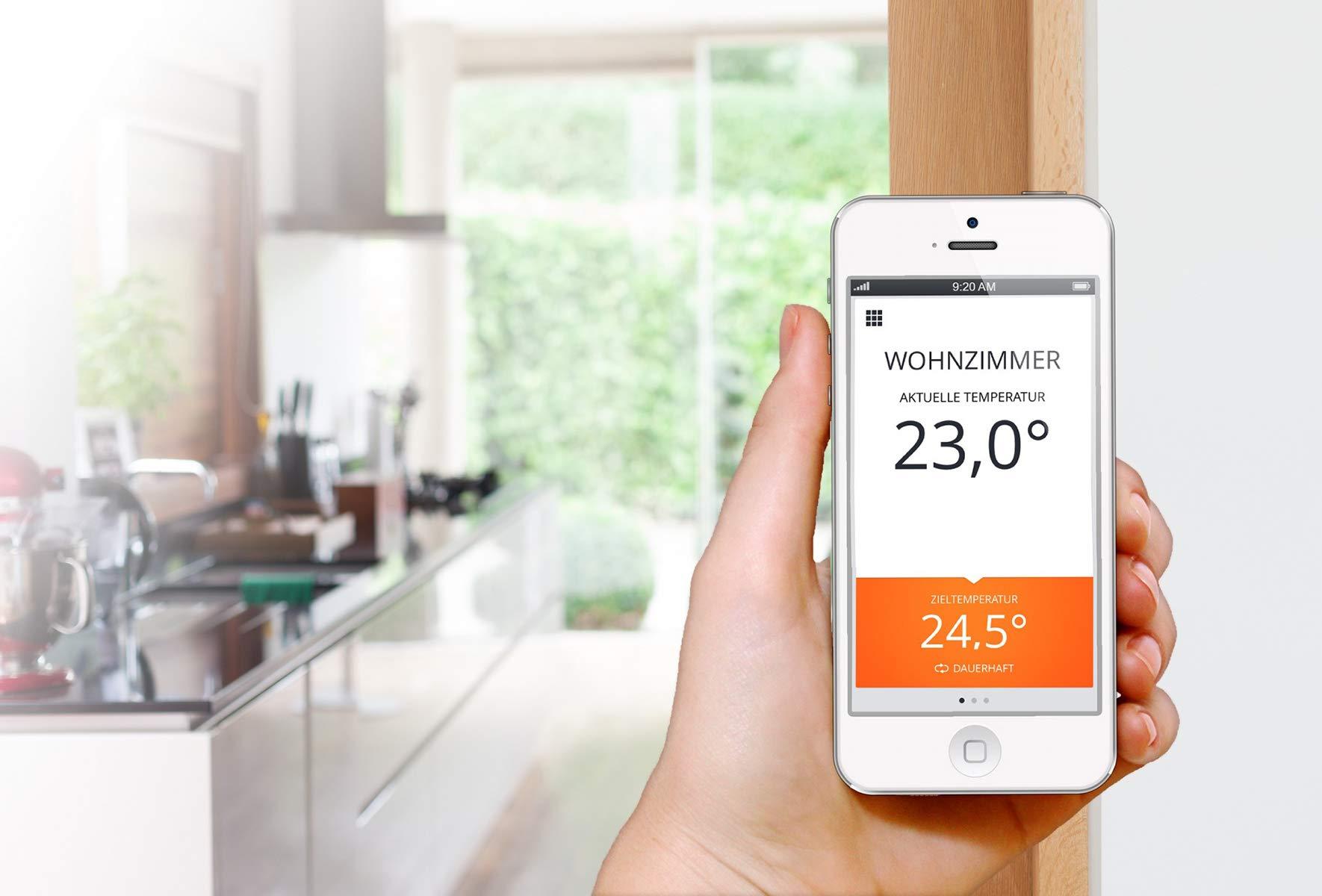 Honeywell Home evohome radiaatoriregulaator küttesüsteemi juhtimiseks rakenduse ja WiFi kaudu, Pakett 1, THR092HRT, Valge – detailne vaade