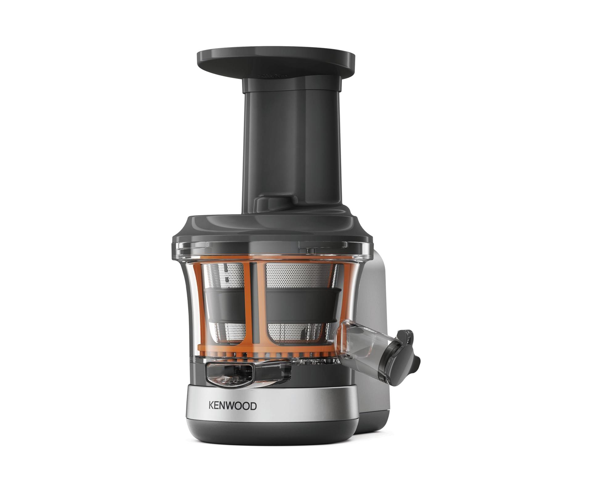 Kenwood aeglane mahlapress KAX720PL lisavarustus Kenwood köögimasinatele, elektriline mahlapress 400 ml mahlamahuti ja tilgalukuga, hõbehall