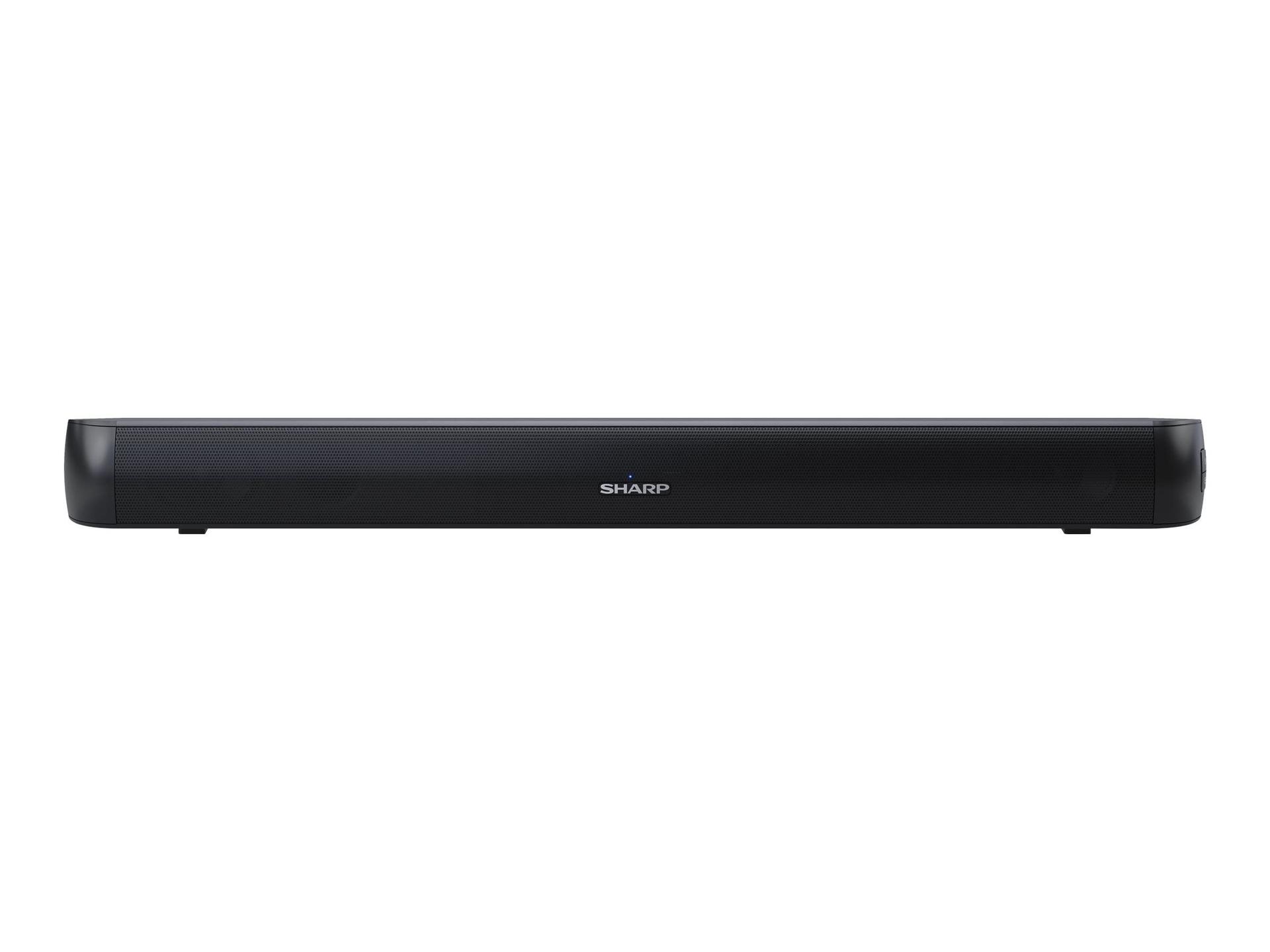 SHARP HTSB107 2.0 heliriba 90W (USB, Bluetooth, HDMI, Optiline, AUX-In 3,5 mm, Laius: 65 cm), must – pakend ja tarvikud