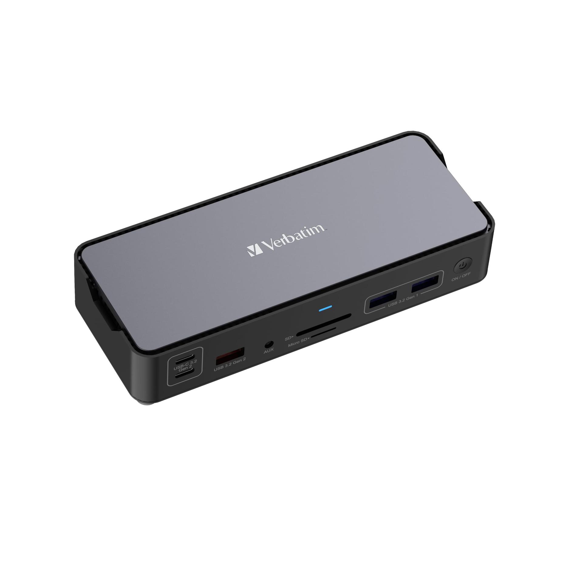 Verbatim USB-C Pro Dokkimisjaam, 15-in-1 jaotur, mitmepordiline adapter HDMI 4K ja 8K, USB-A ja USB-C, PD 80 W, AUX, mälukaardilugeja, sobib Mac / Windows sülearvutitele ja muule